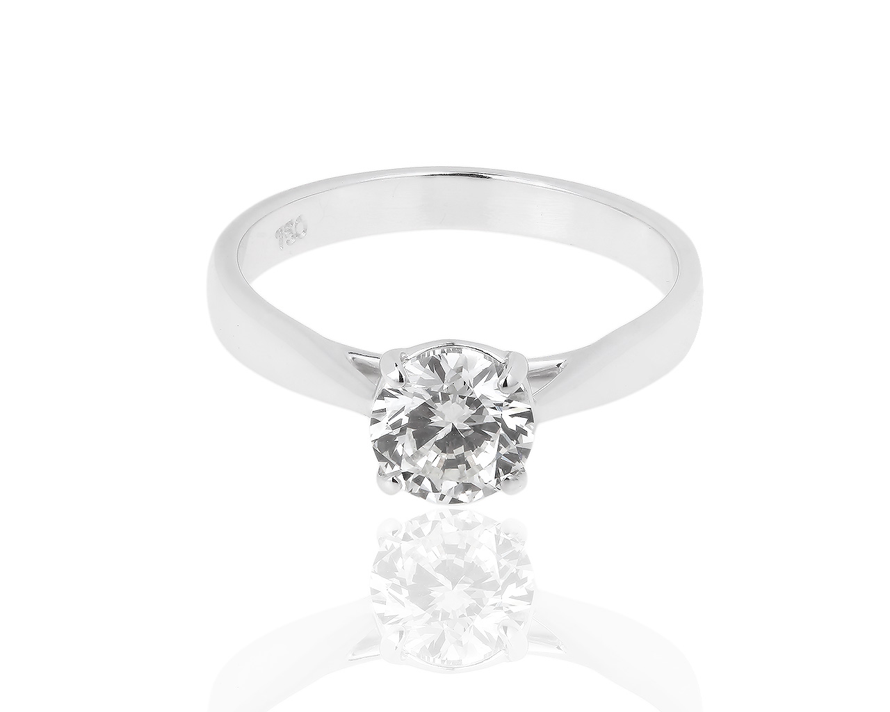 Помолвочное золотое кольцо с бриллиантом 1.00ct 031118/4 Помолвочное золотое кольцо с бриллиантом 1.00ct 031118/4