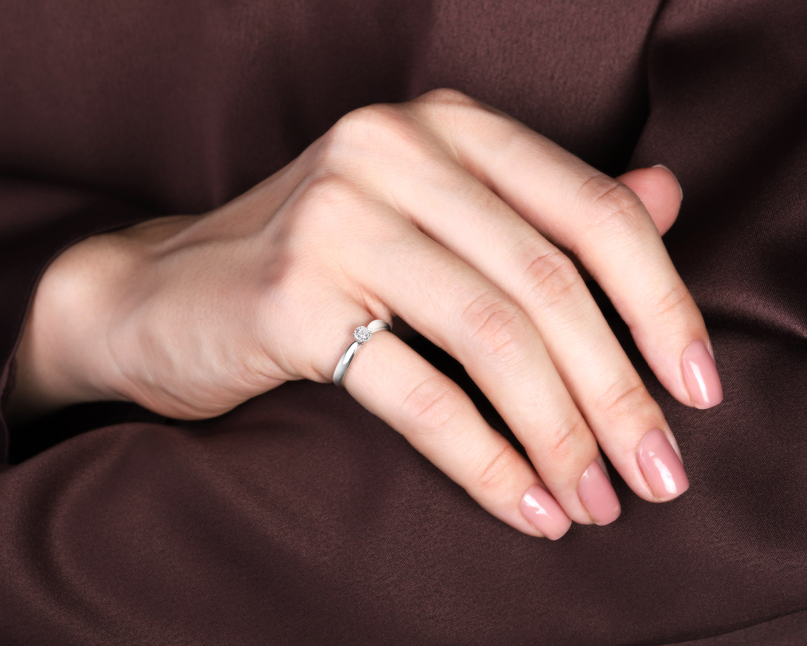 Оригинальное платиновое кольцо с бриллиантом 0.18ct Tiffany&Co