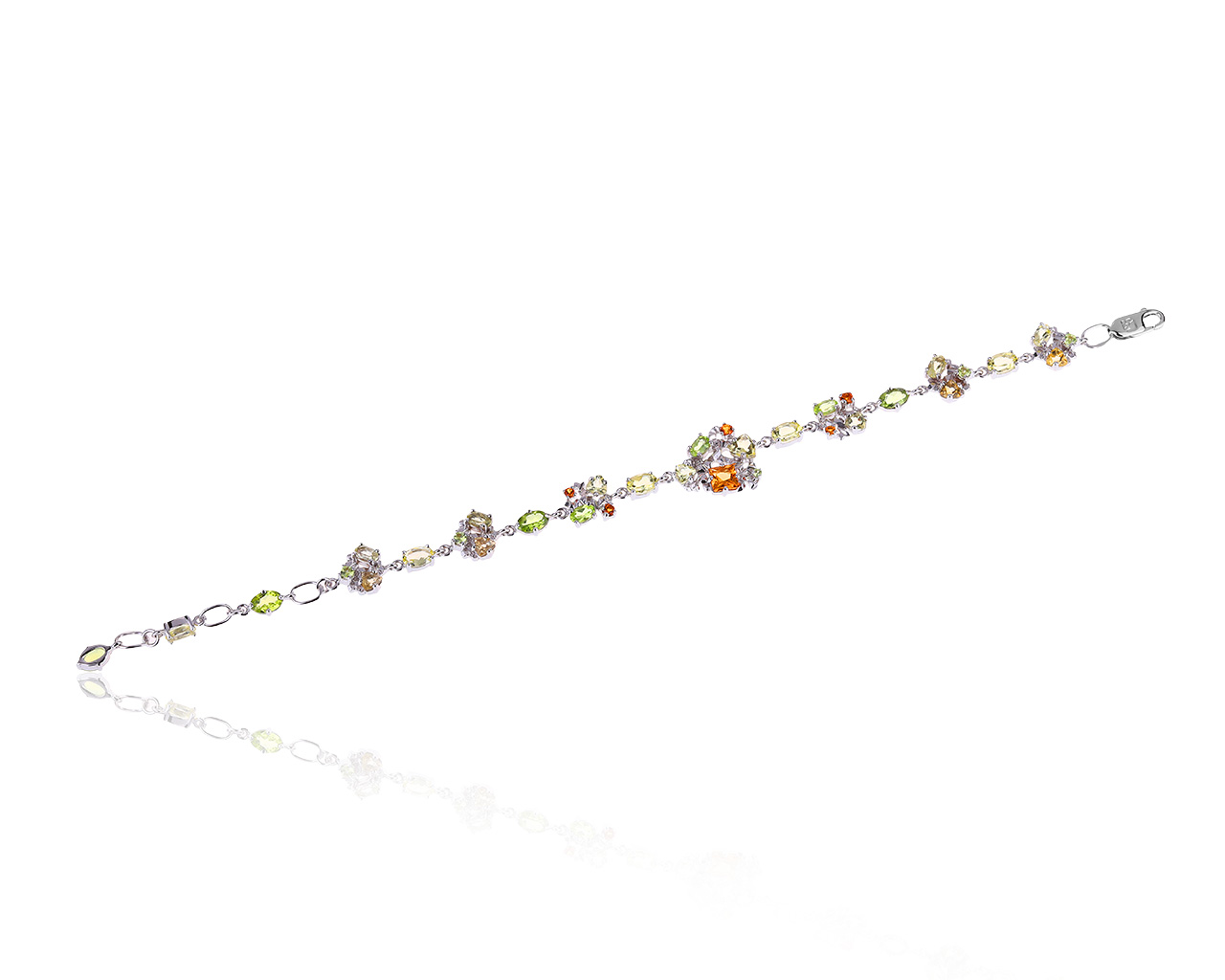 Изумительный золотой браслет с хризолитами 7.05ct 170720/6