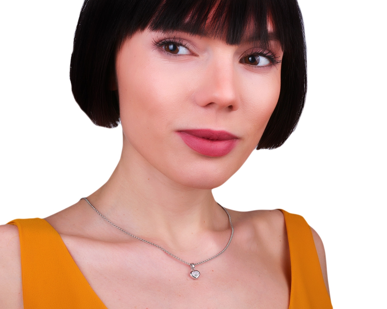 Золотая подвеска с бриллиантом 0.05ct Chopard Happy Diamonds