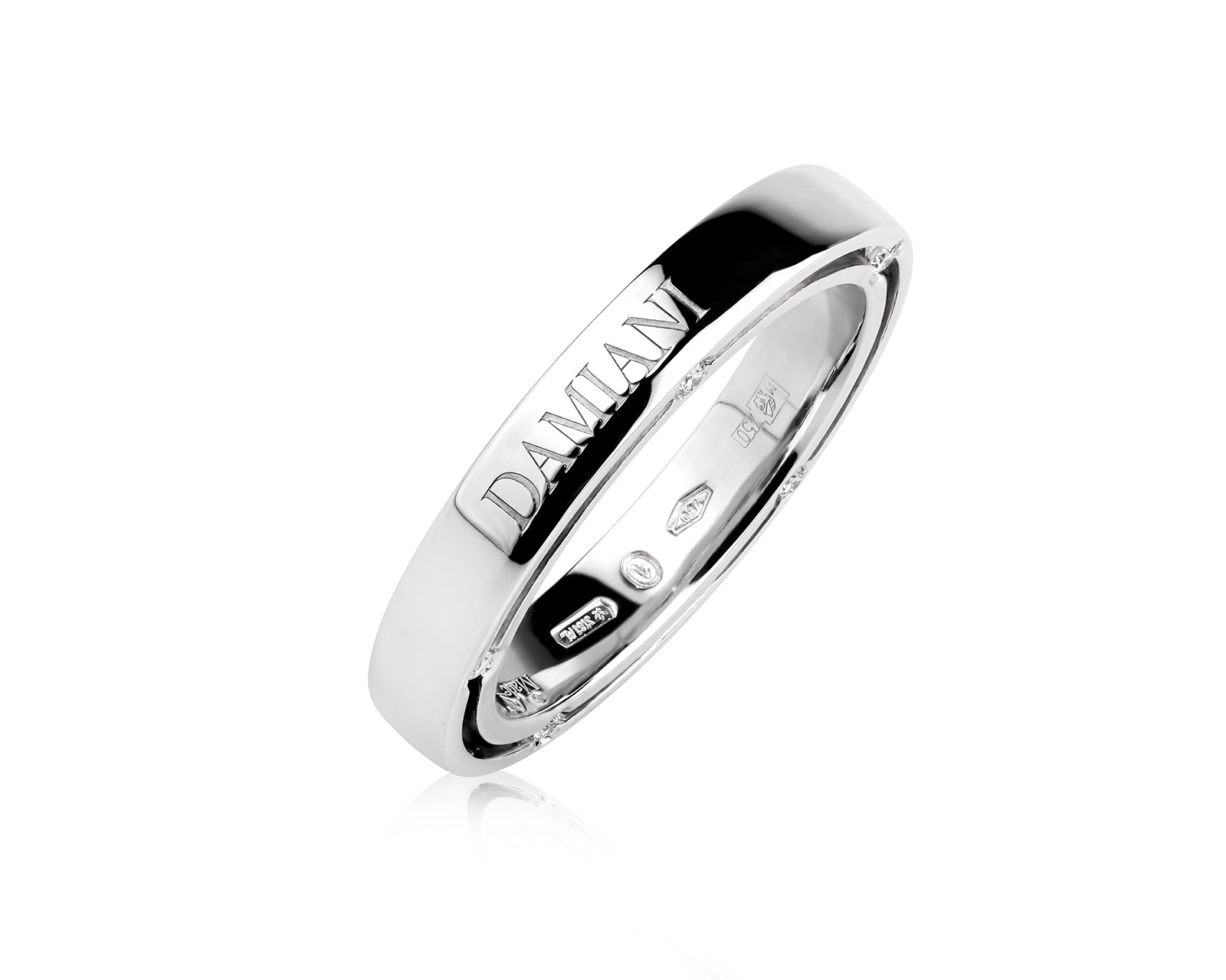 Оригинальное золотое кольцо с бриллиантами 0.09ct Damiani D.Side 230626/1