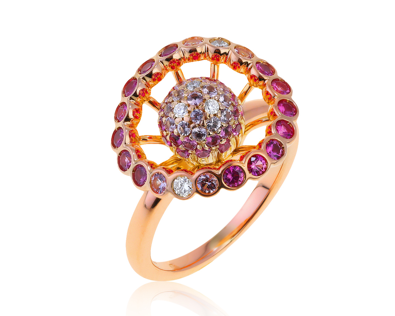 Оригинальное золотое кольцо с сапфирами 0.65ct Boucheron Ma Jolie