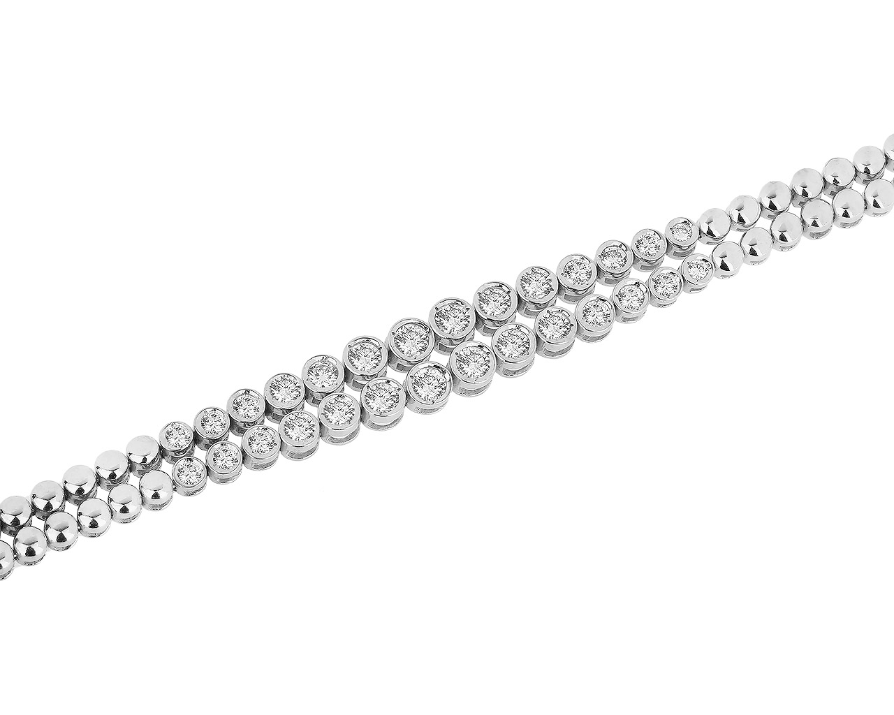 Стильный золотой браслет с бриллиантами 1.25ct