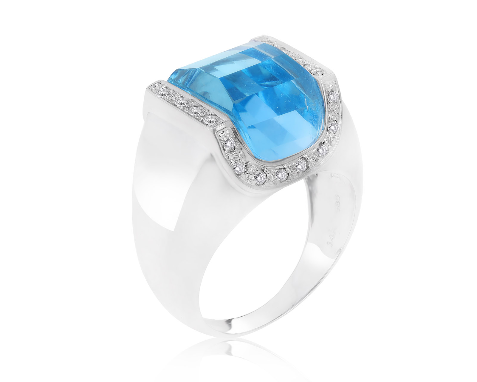 Потрясающее золотое кольцо с топазом 8.90ct 010222/3