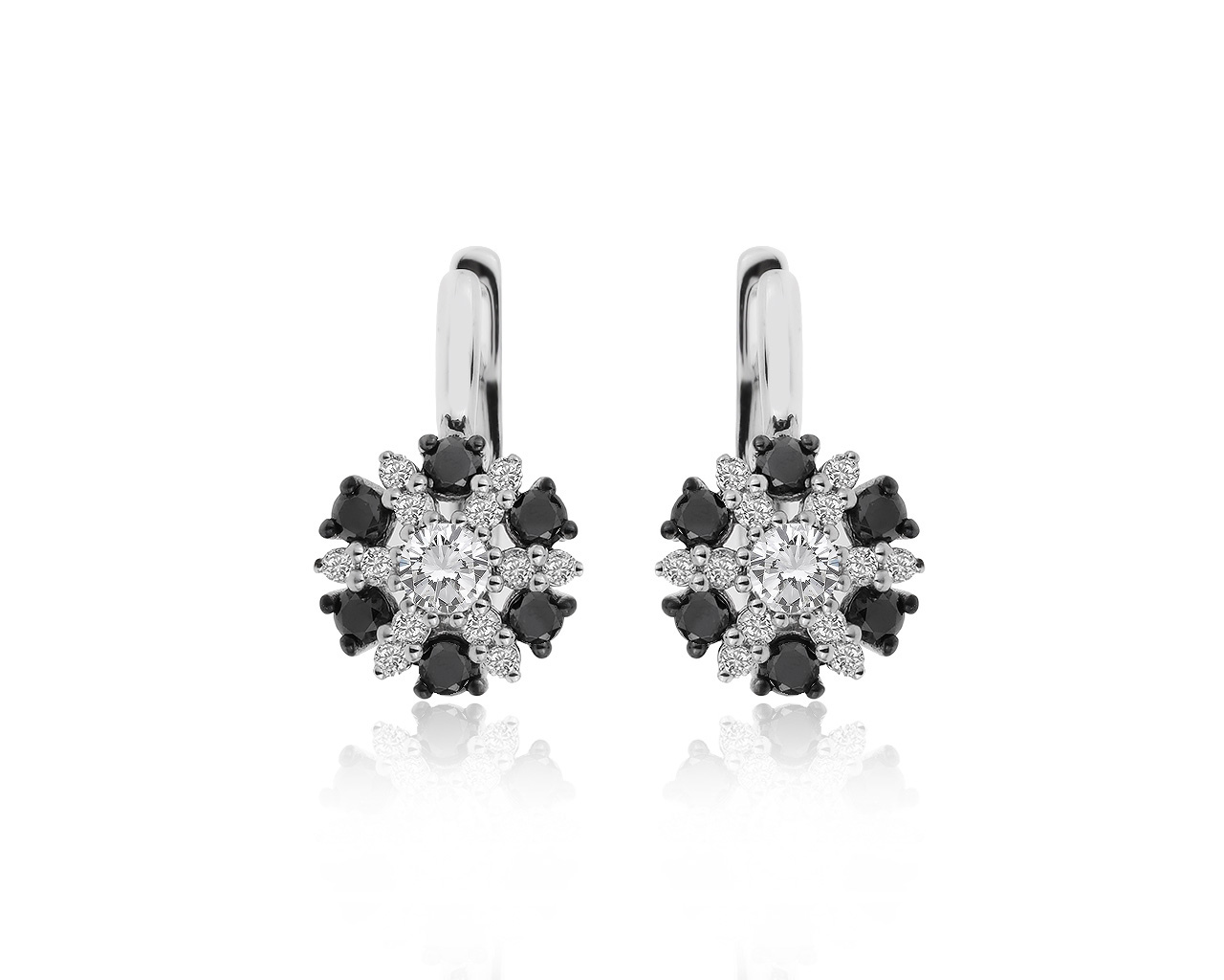 Женственные золотые серьги с бриллиантами 1.09ct 220220/4
