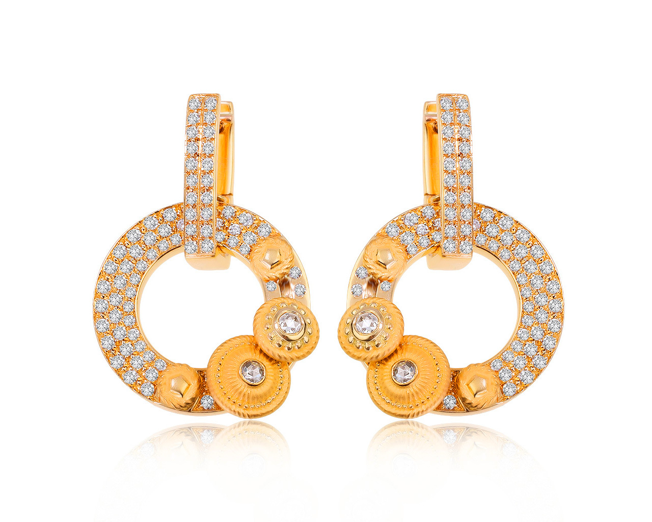 Оригинальные золотые серьги с бриллиантами 1.11ct Carrera y Carrera Рasodoble 180320/06