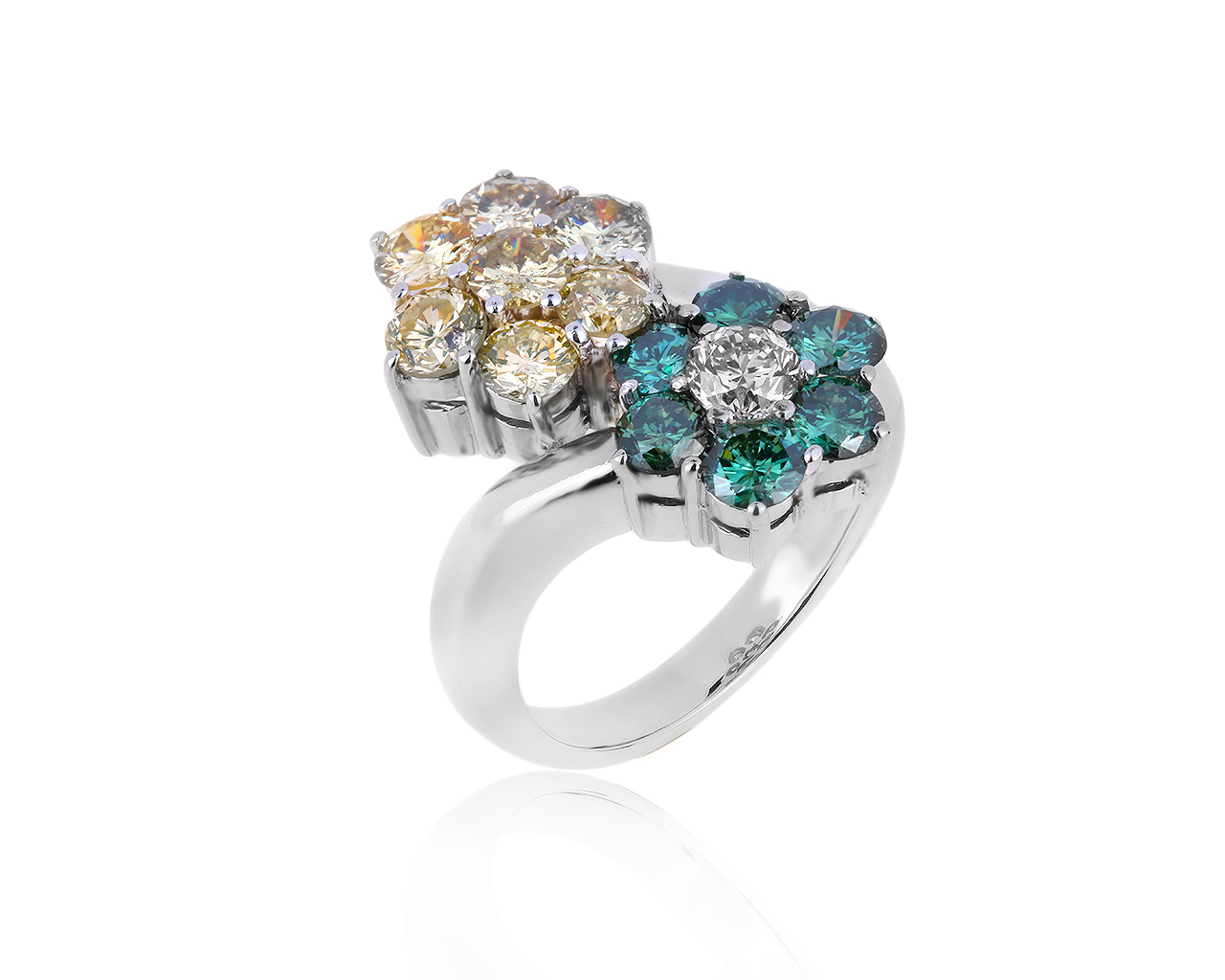 Богатое золотое кольцо с бриллиантами 2.57ct 241019/15