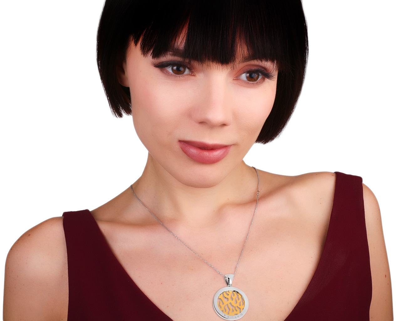 Оригинальная золотая подвеска Bvlgari Tondo