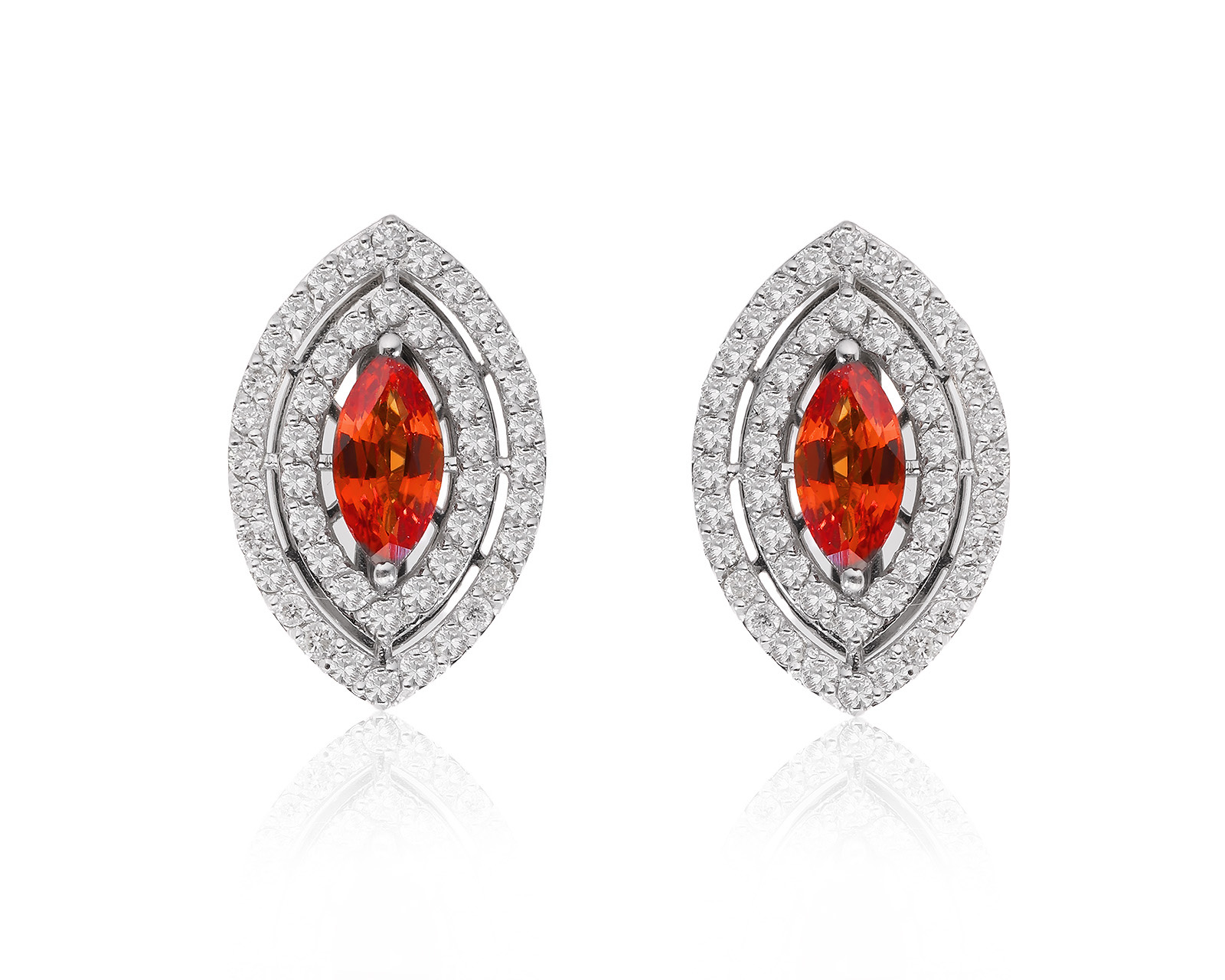 Оригинальные золотые серьги с сапфирами 1.31ct Roberto Bravo 170725/5