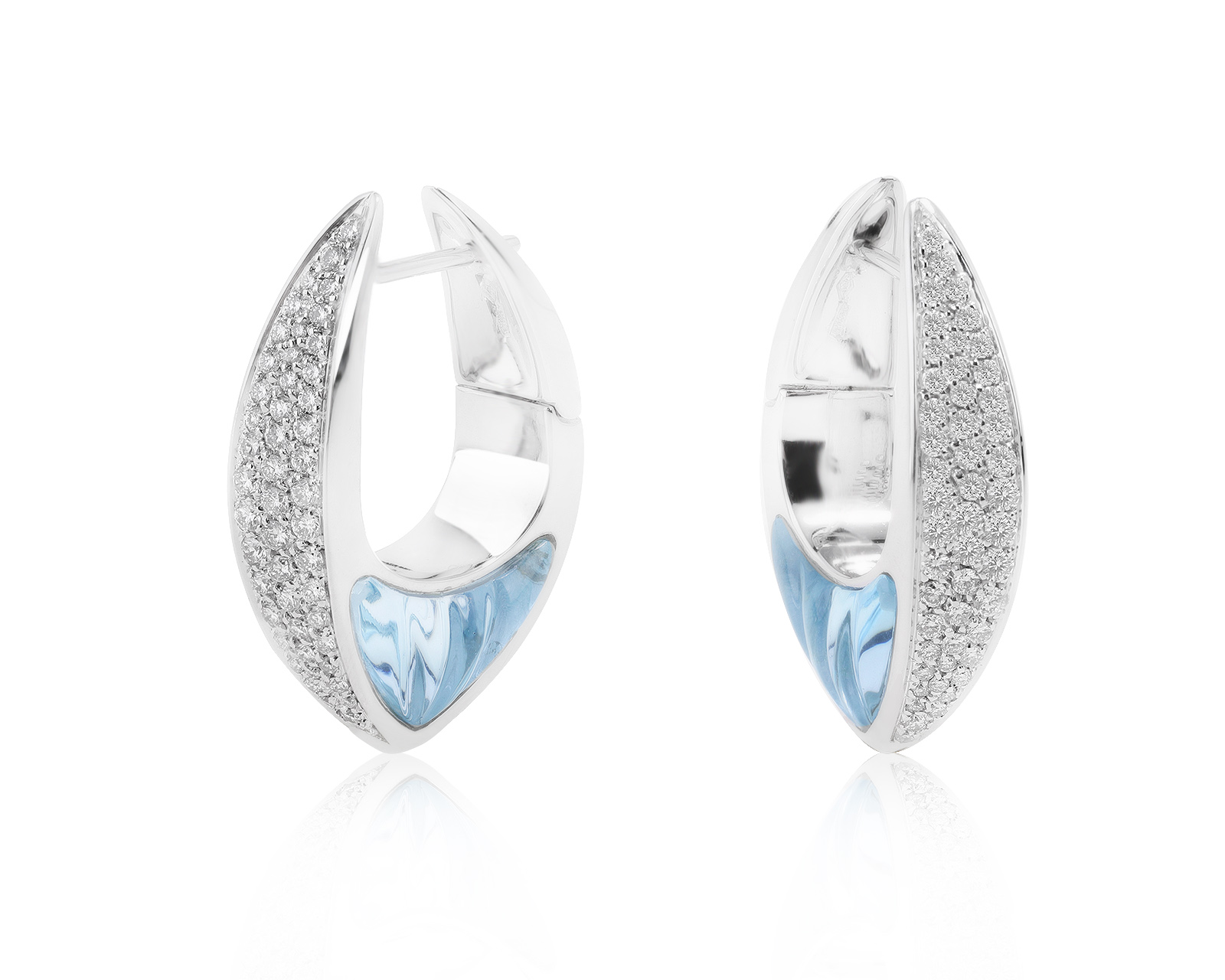 Оригинальные золотые серьги с топазами 13.35ct IO SI 101221/9 Оригинальные золотые серьги с топазами 13.35ct IO SI 101221/9