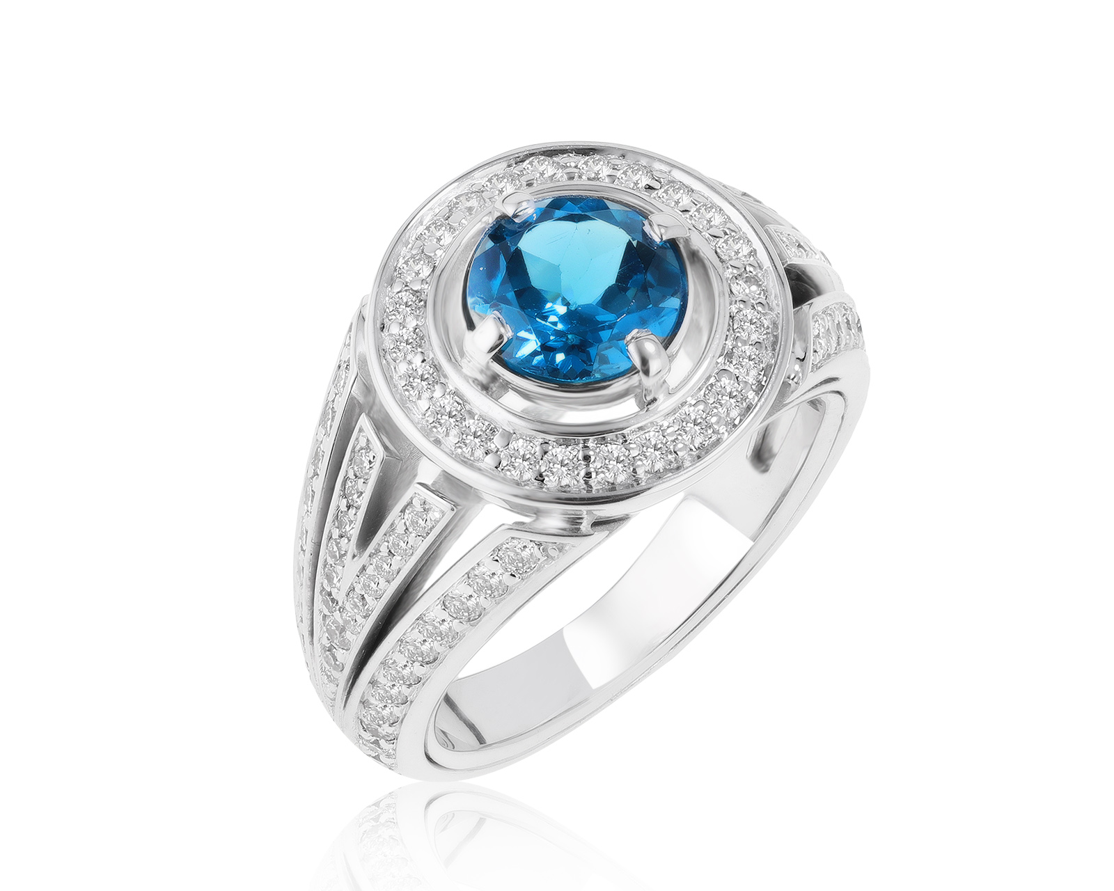 Стильное золотое кольцо с топазом 2.53ct 120122/2 Стильное золотое кольцо с топазом 2.53ct 120122/2