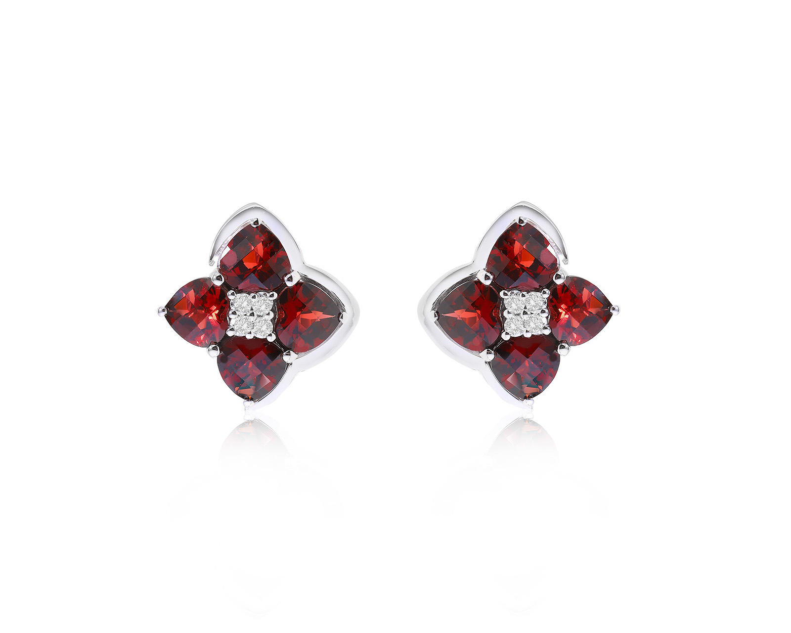 Золотые серьги с гранатами 6.40ct 140623/9
