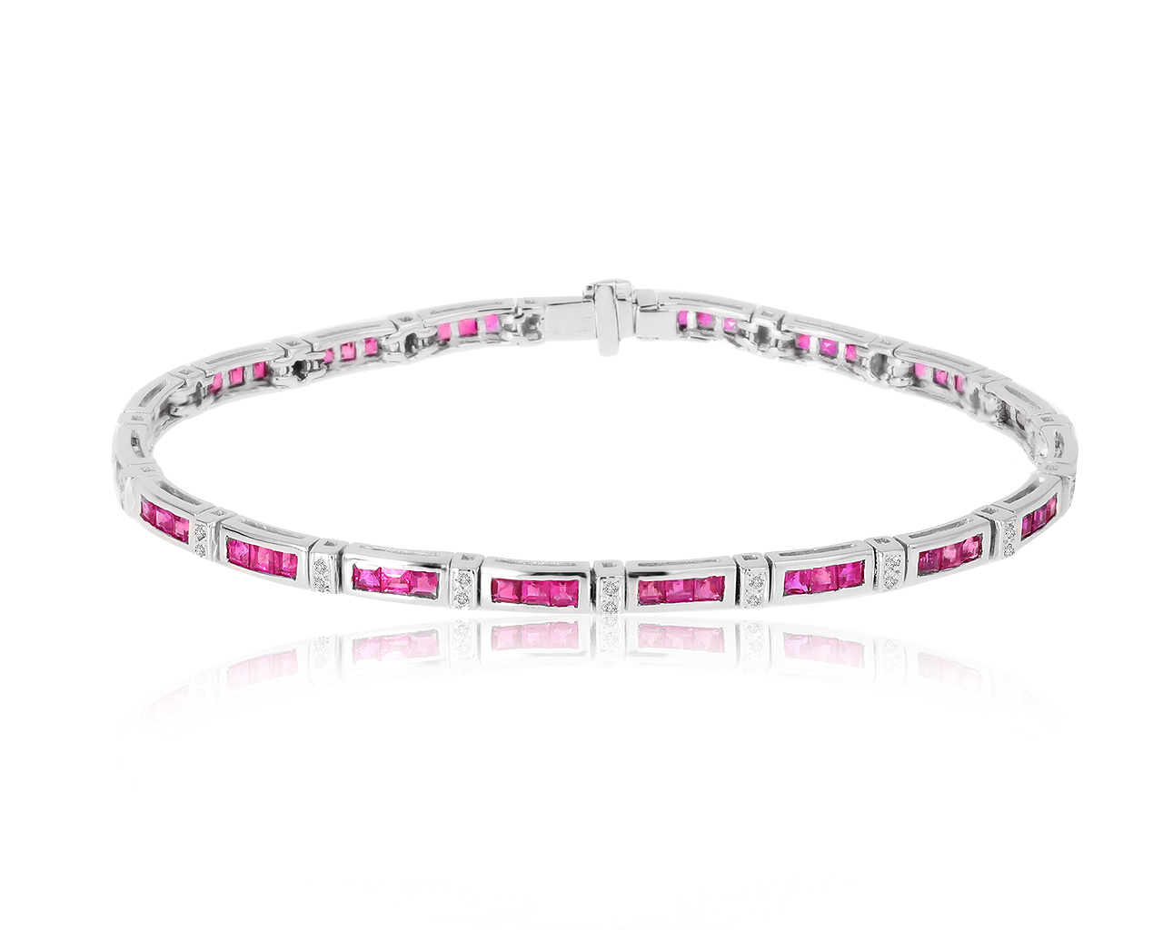 Восхитительный золотой браслет с рубинами 3.03ct 031220/4