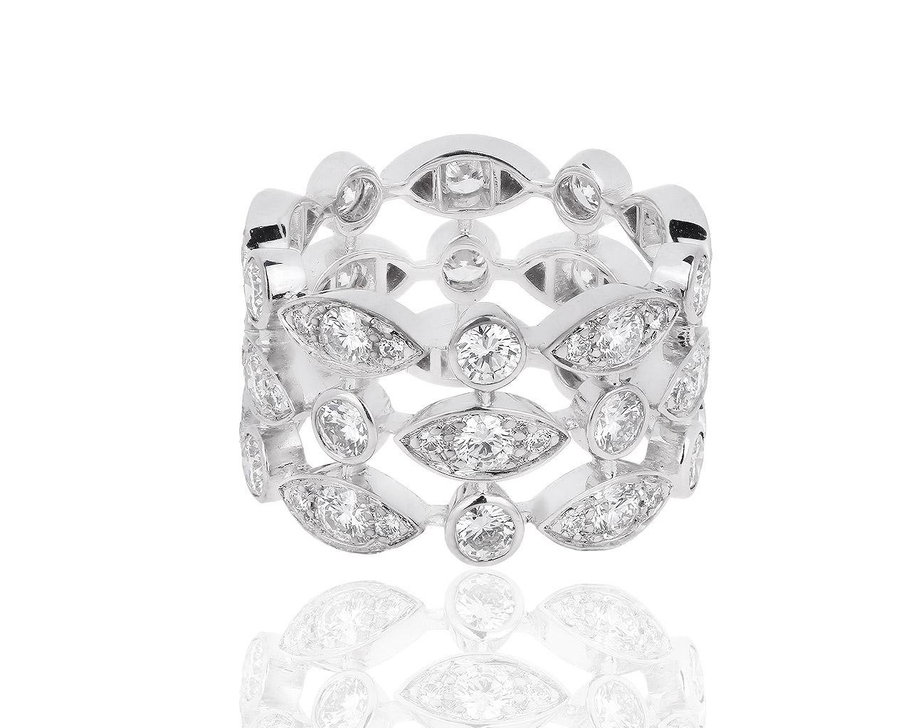 Оригинальное золотое кольцо с бриллиантами 3.76ct Cartier 180818/1
