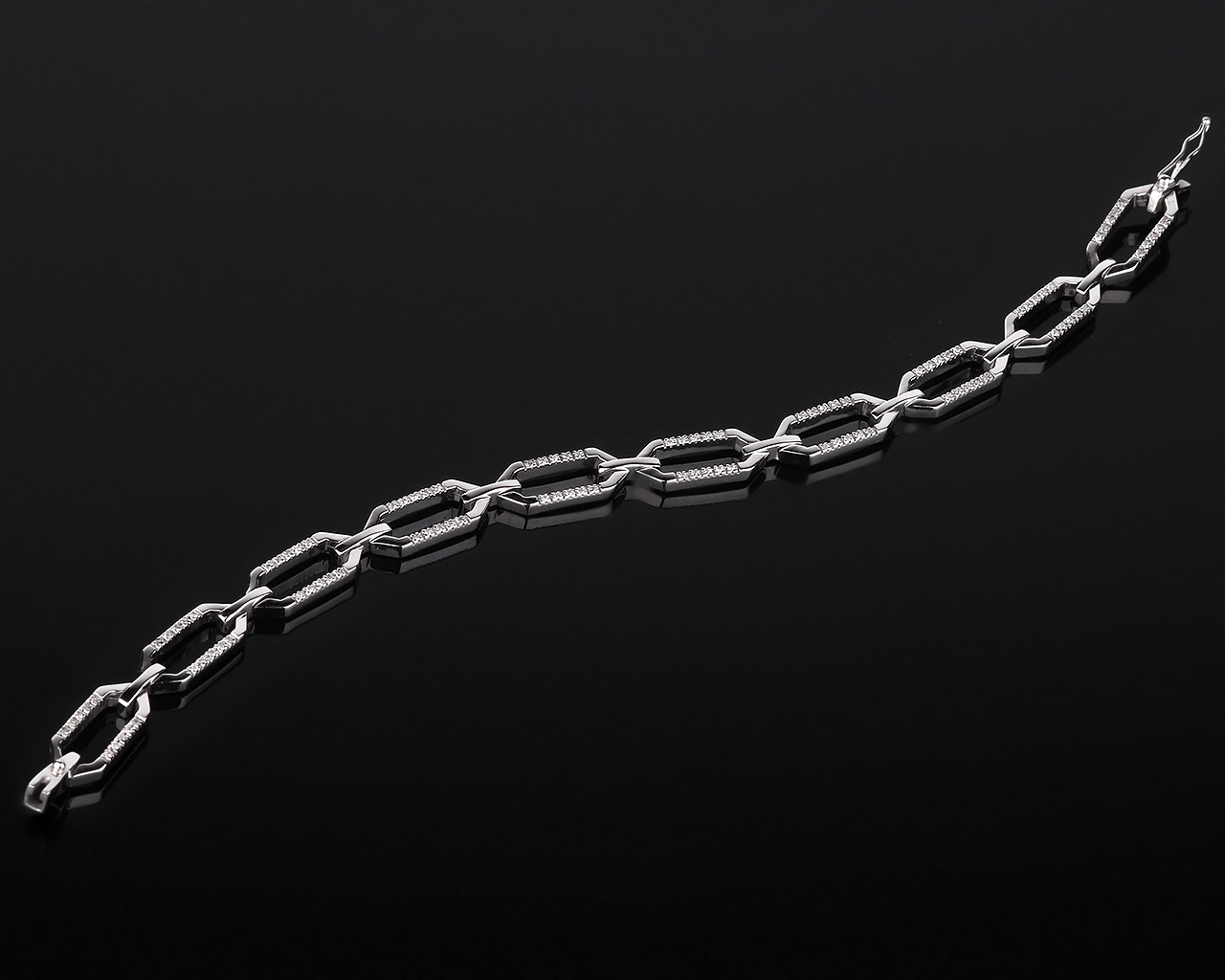 Итальянский золотой браслет с бриллиантами 0.40ct 121217/4