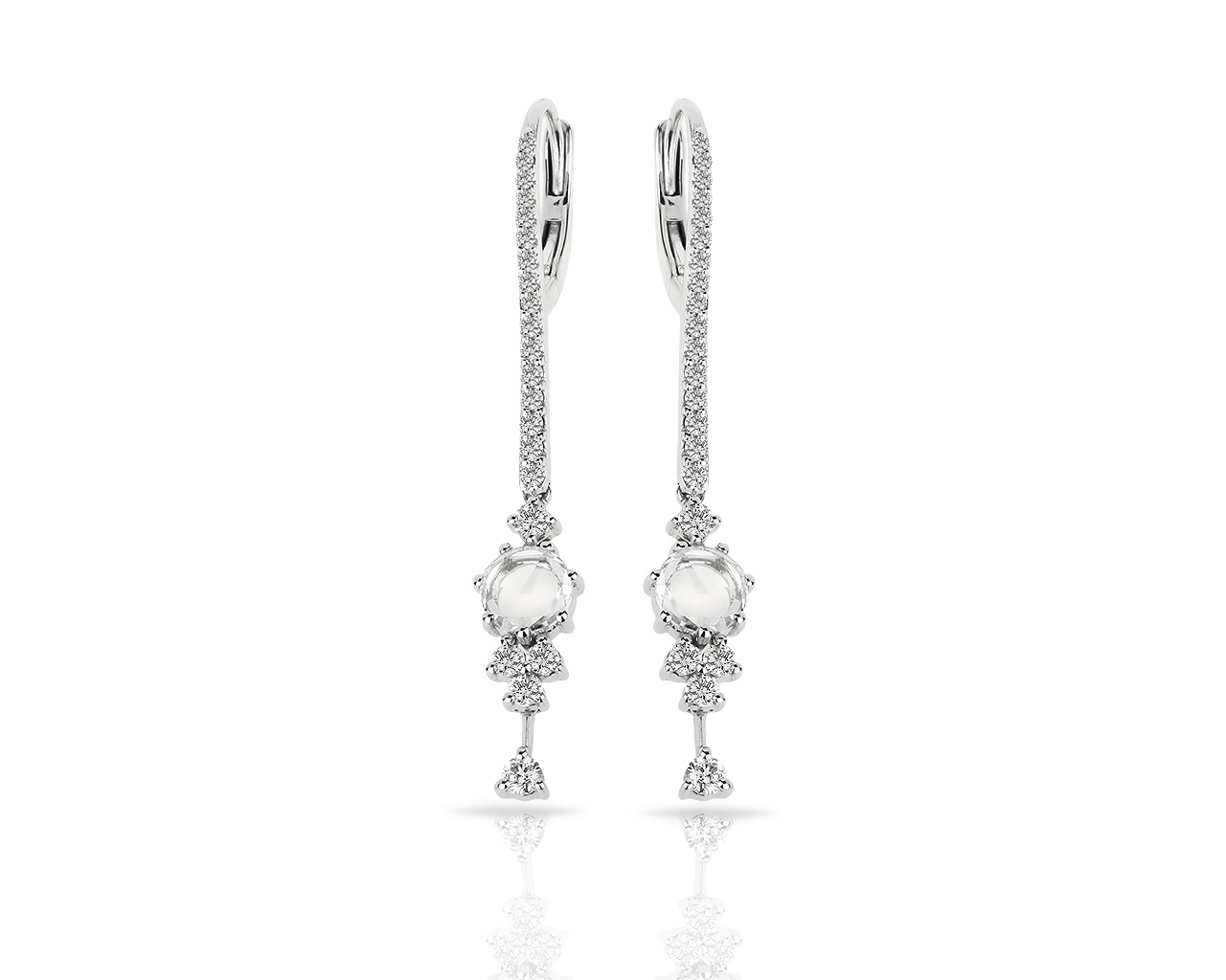 Модные золотые серьги с бриллиантами 1.50ct Crivelli 280218/11