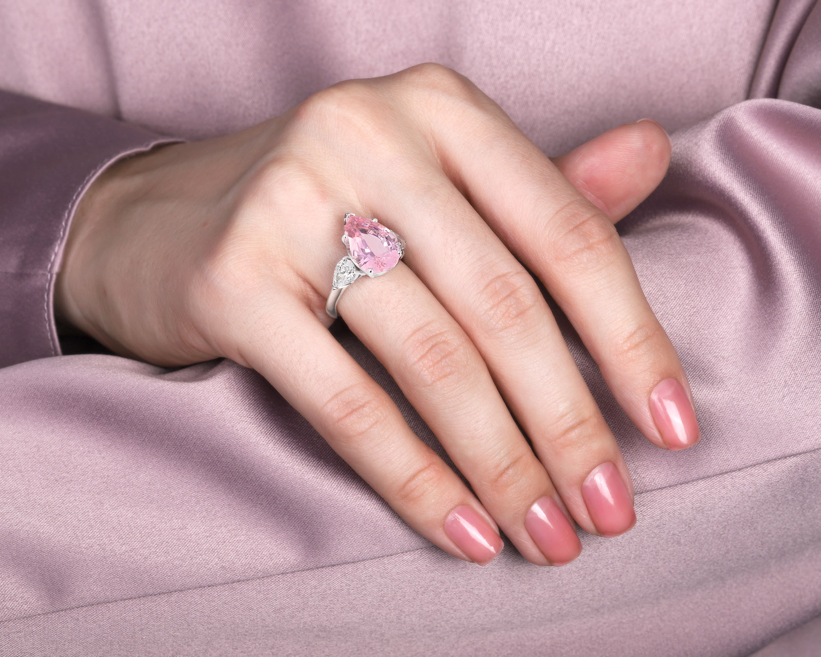 Золотое кольцо с розовым турмалином 5.70ct Evgeny Matveev