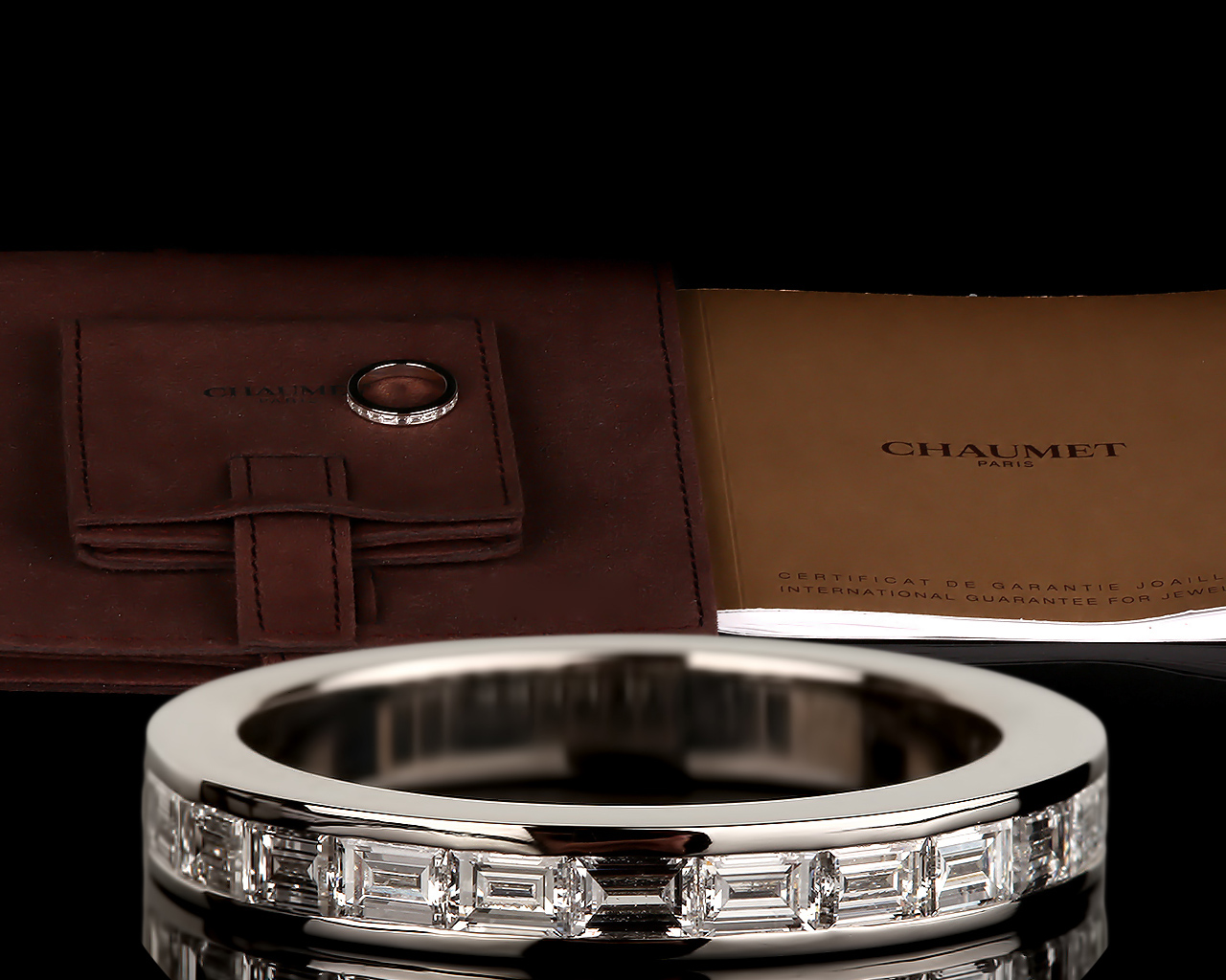 Платиновое кольцо с бриллиантами 0.52ct Chaumet