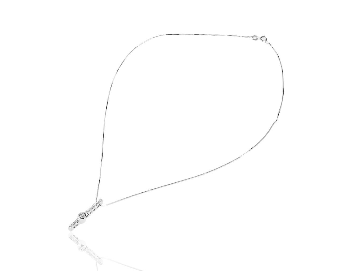 Утонченная золотая подвеска с бриллиантами 0.20ct