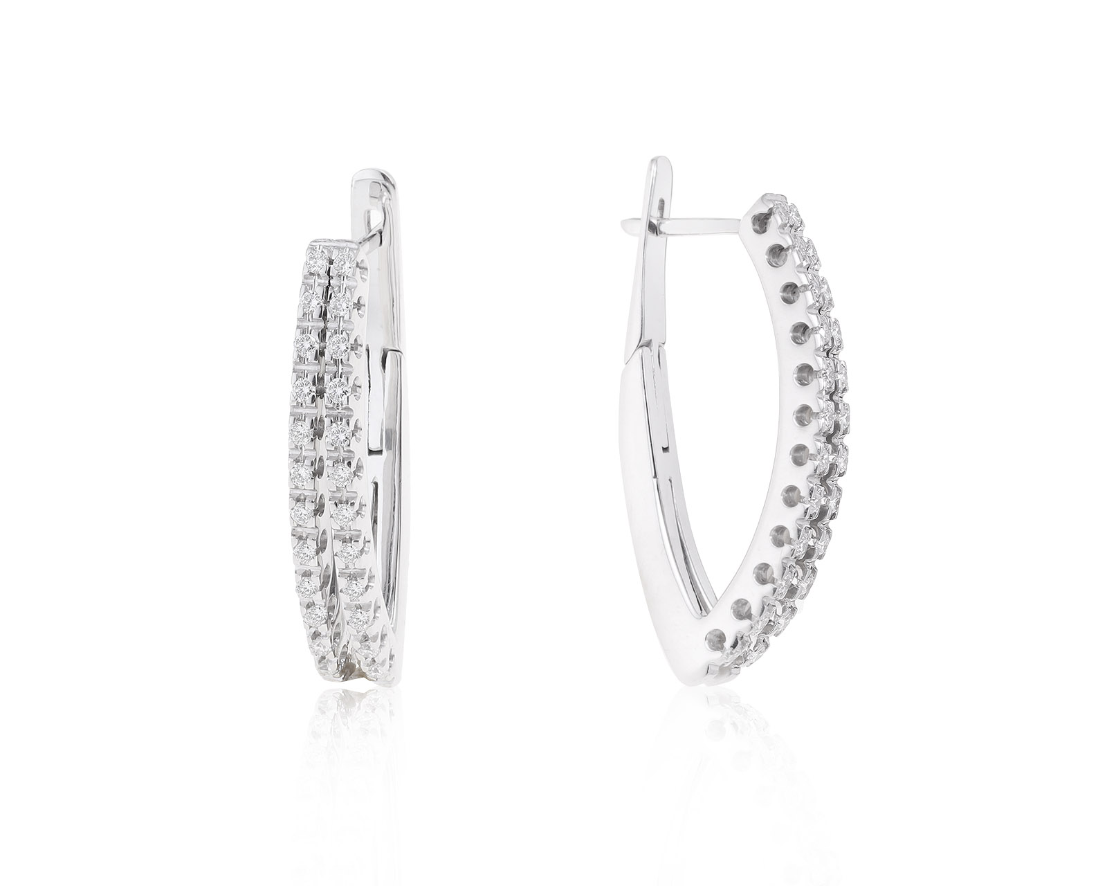 Эстетичные золотые серьги с бриллиантами 0.40ct 011221/28