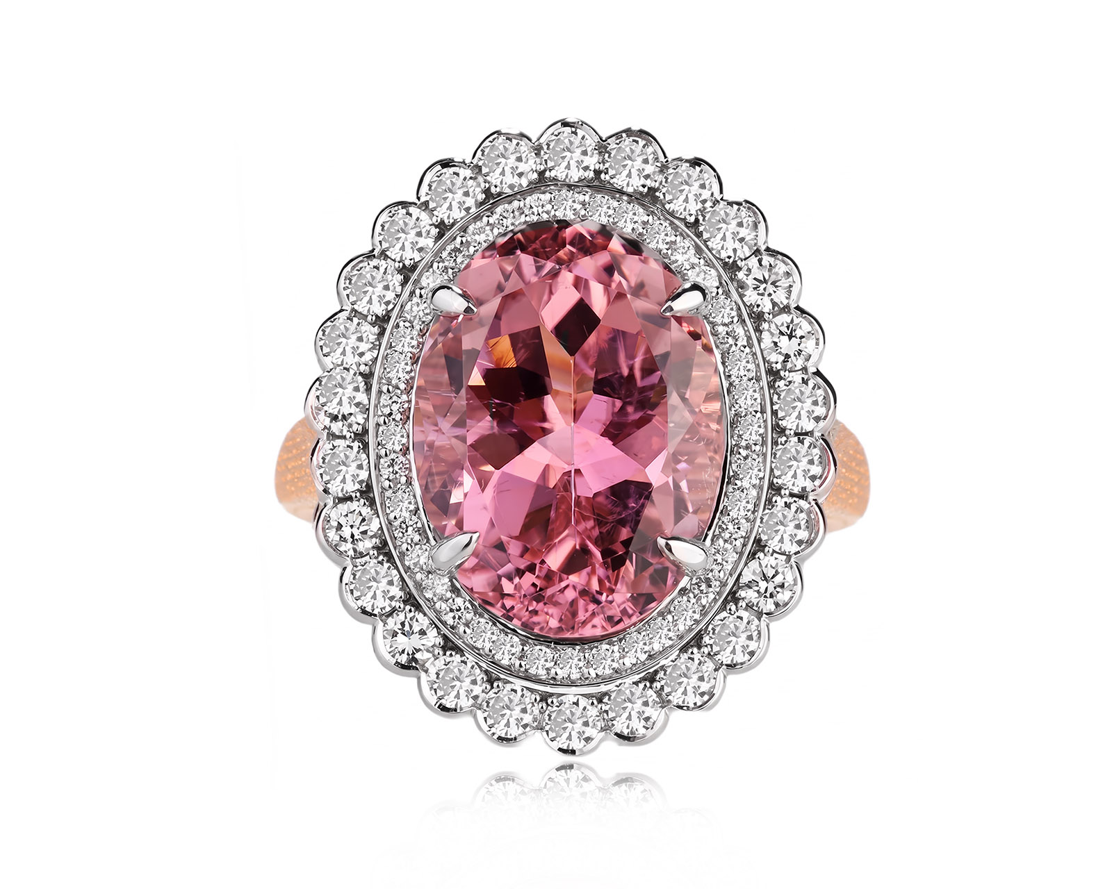 Золотое кольцо с розовым турмалином 8.20ct Evgeny Matveev