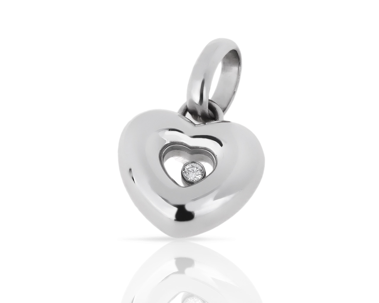 Золотая подвеска с бриллиантом Chopard Happy Diamonds