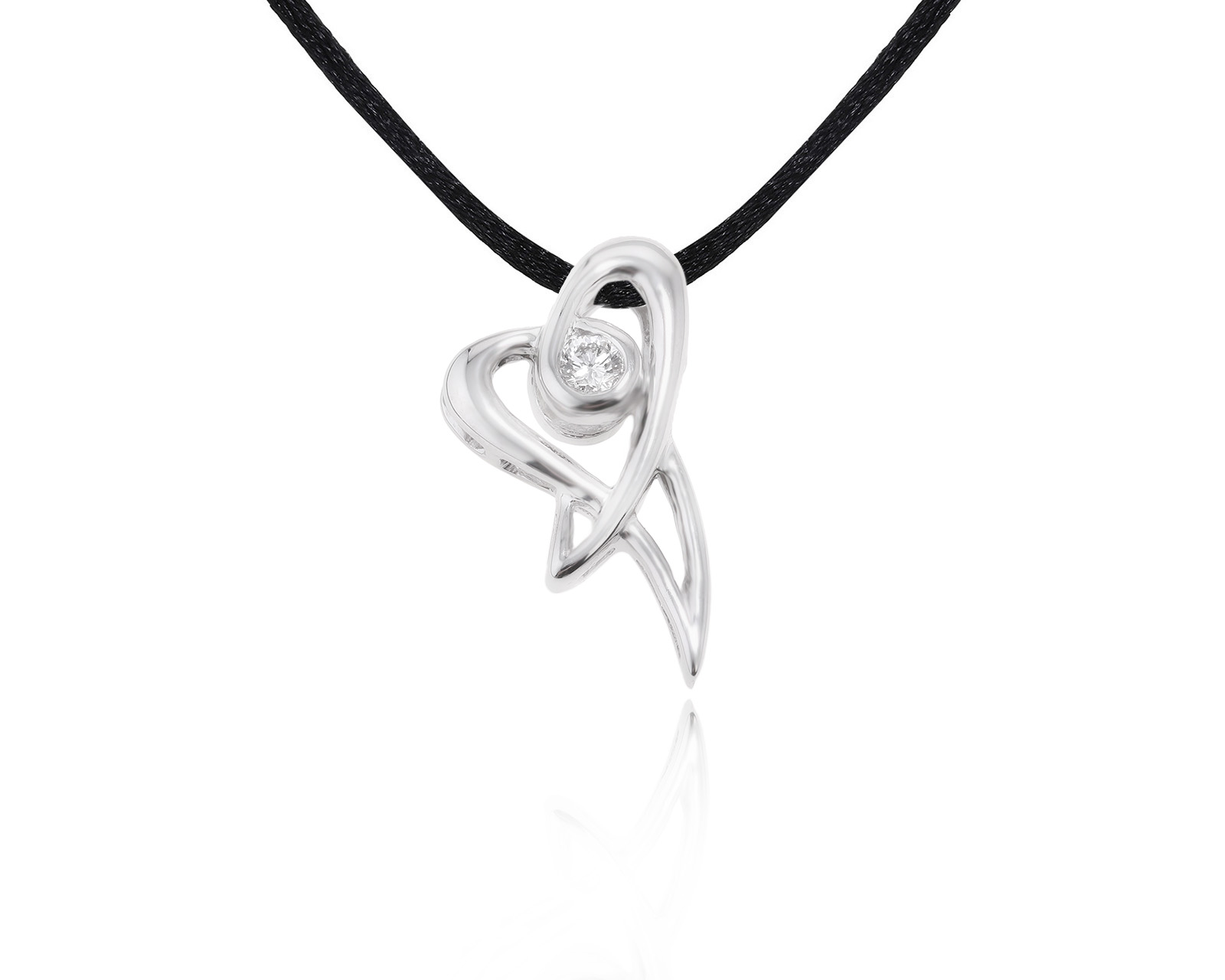 Золотой кулон с бриллиантом 0.09ct 180524/33