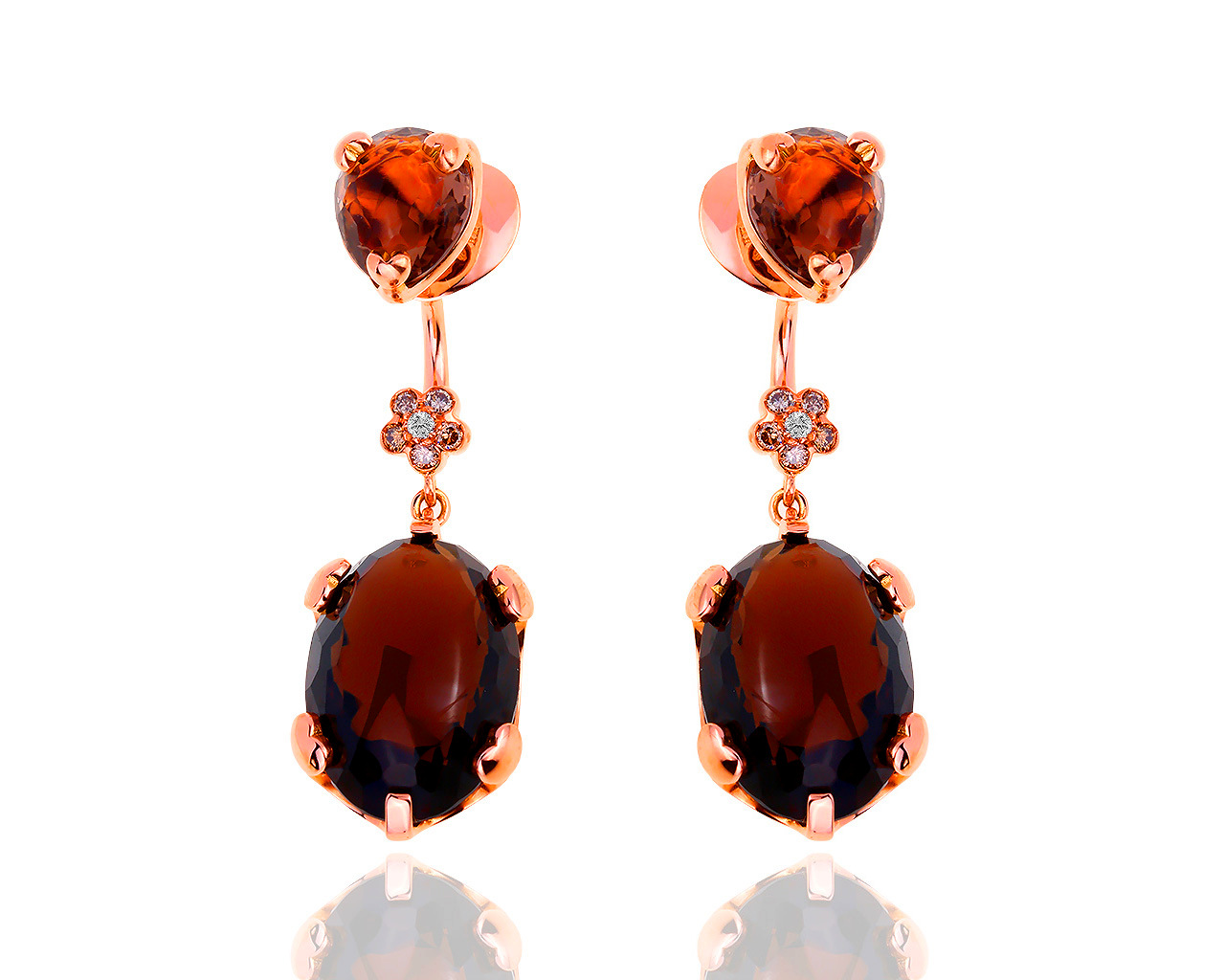 Оригинальные золотые серьги с бриллиантами 0.27ct Pasquale Bruni Sissi 150419/1