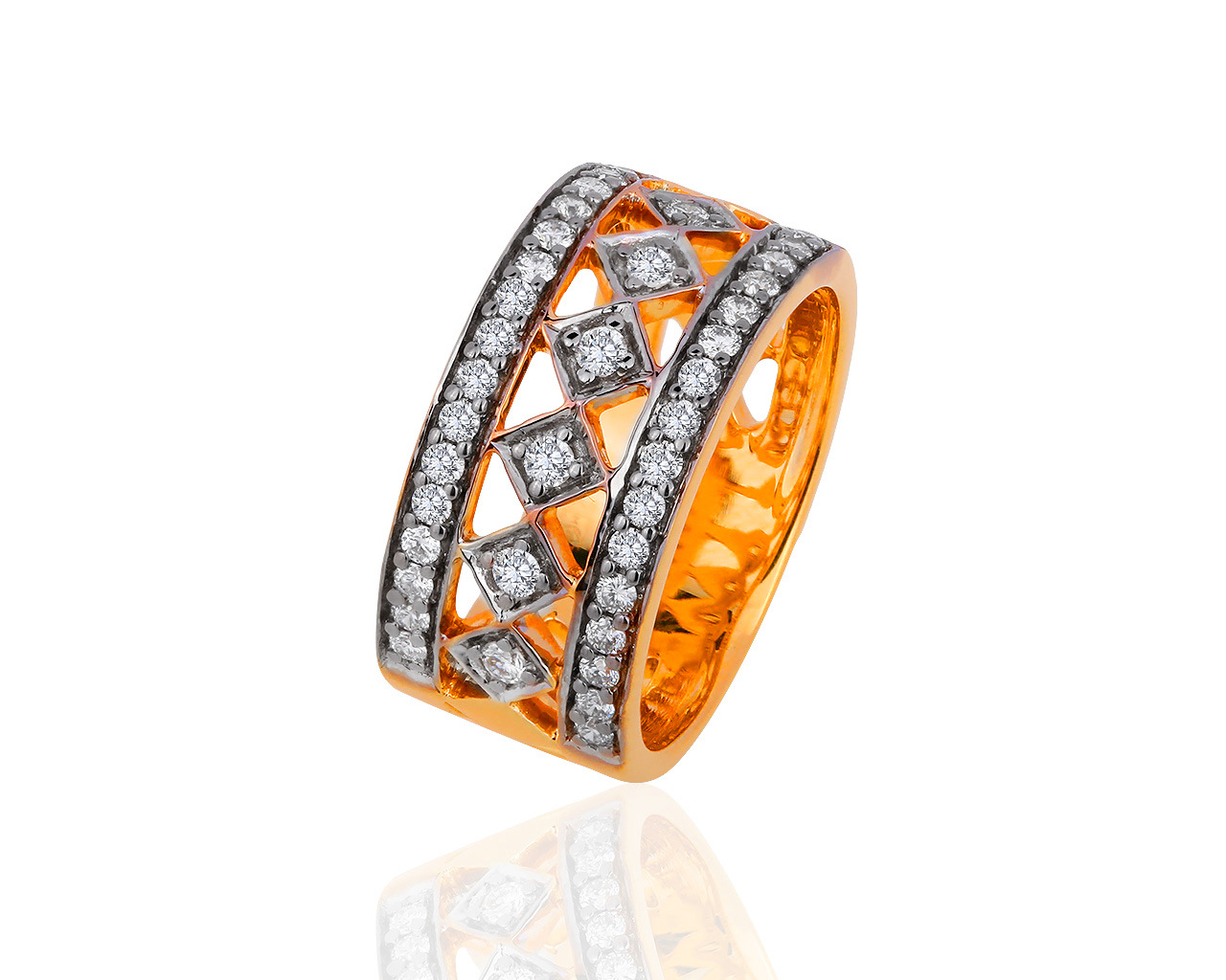 Изумительное золотое кольцо с бриллиантами 0.63ct 270919/15