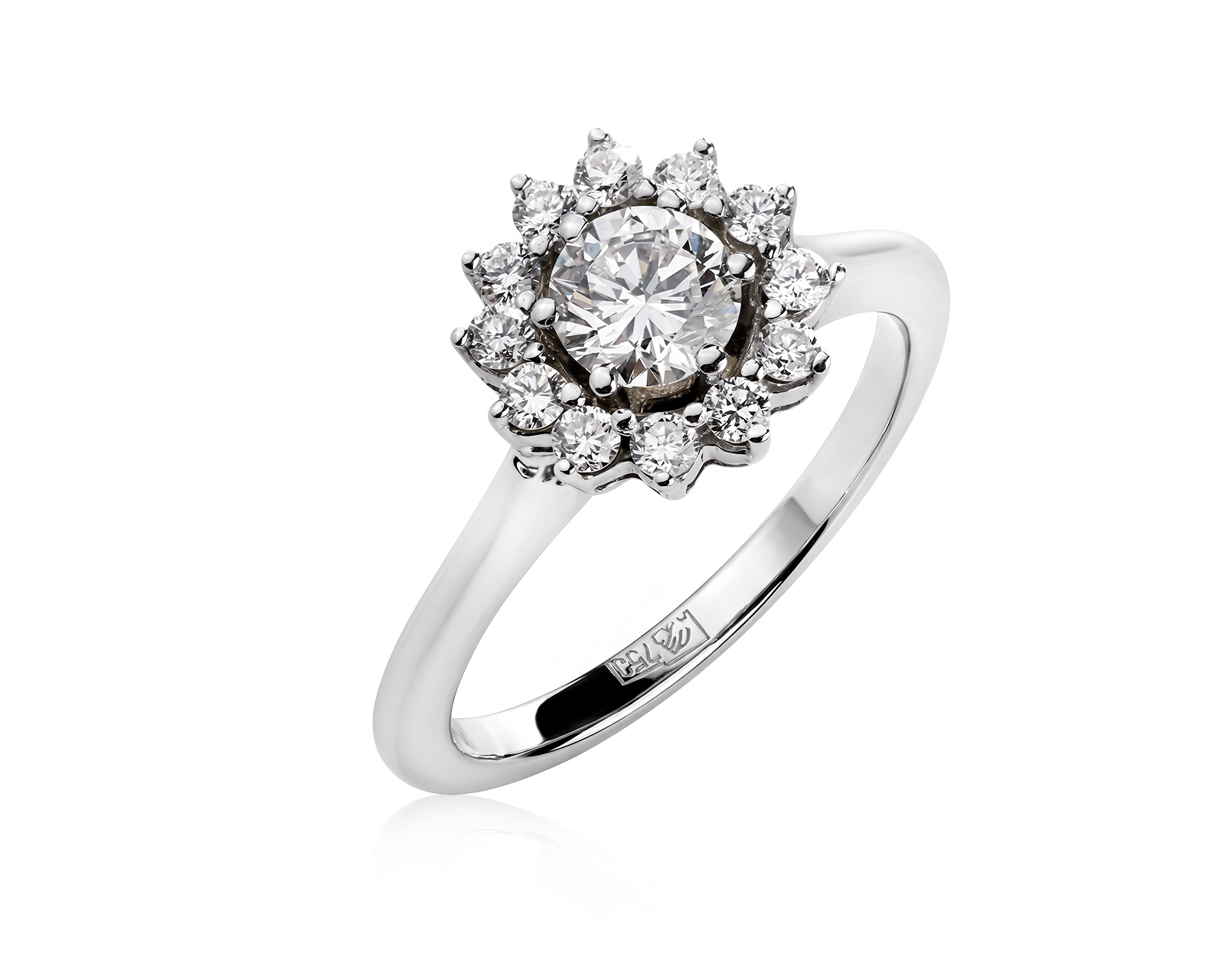 Золотое кольцо с бриллиантами 0.78ct 060726/11