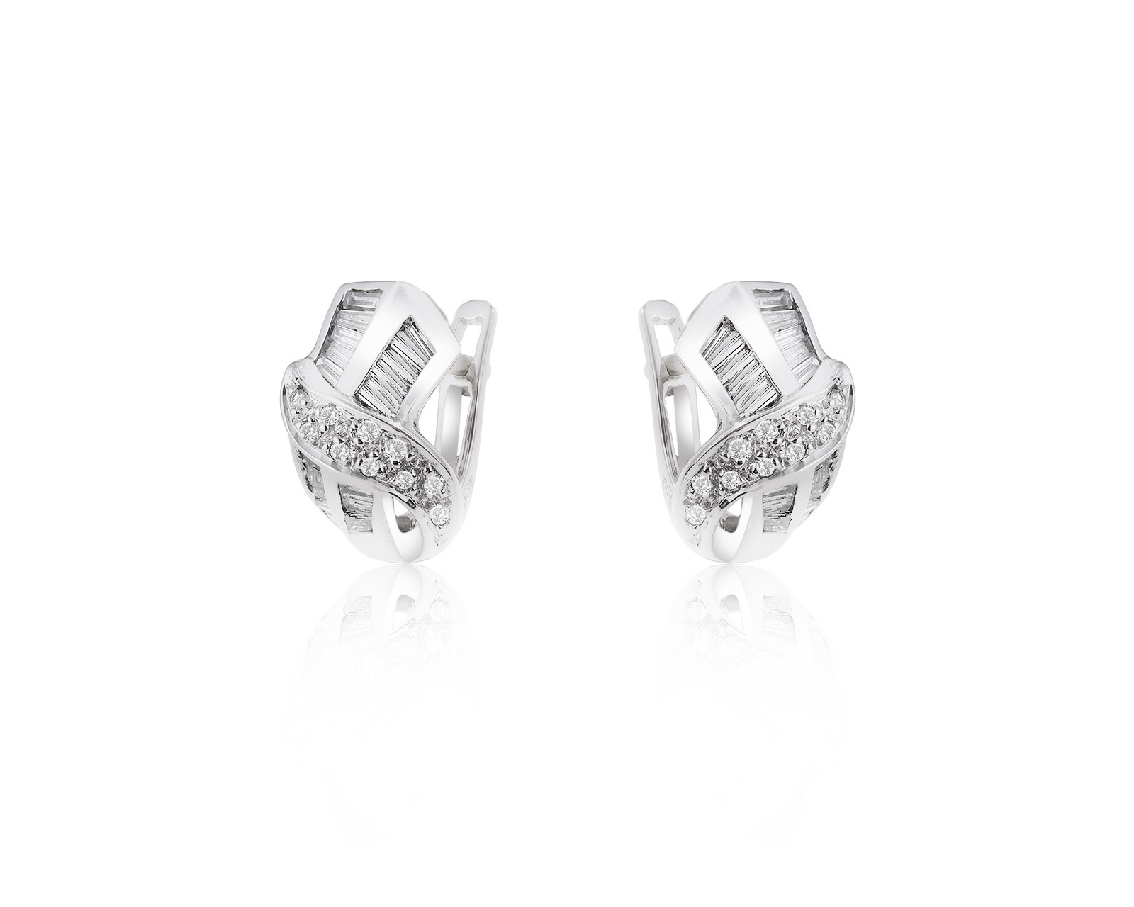 Золотые серьги с бриллиантами 1.09ct 250824/23