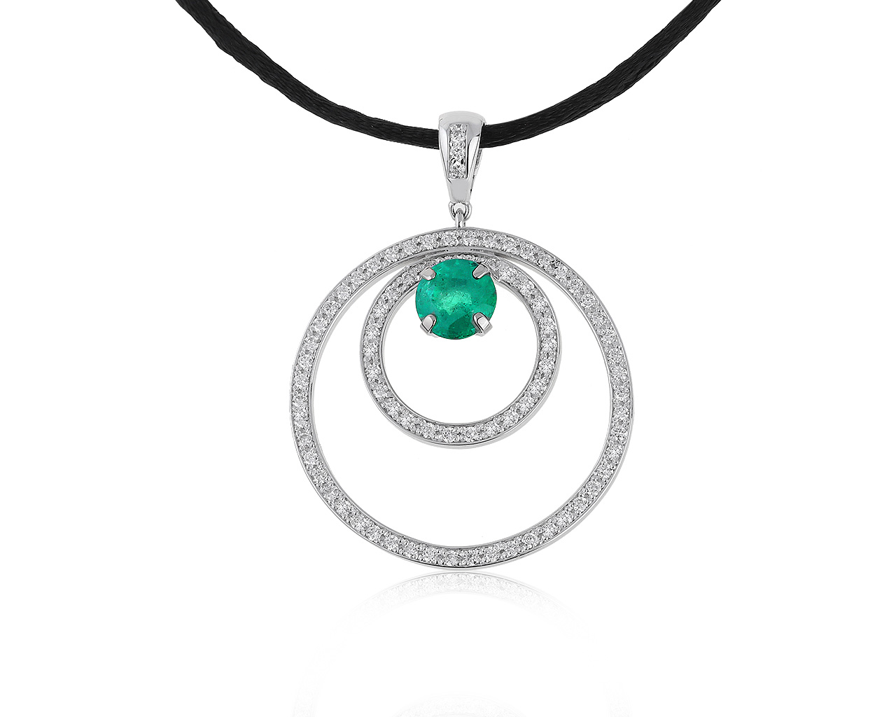 Стильный золотой кулон с изумрудом 2.09ct 181020/3 Стильный золотой кулон с изумрудом 2.09ct 181020/3