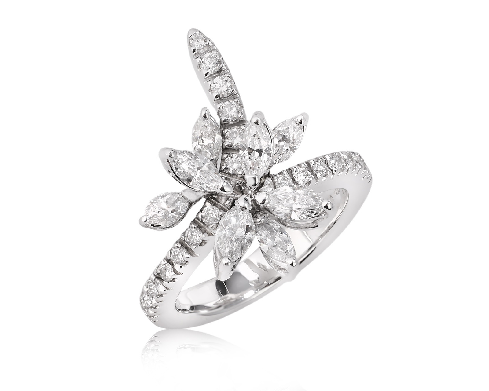 Оригинальное золотое кольцо с бриллиантами 1.13ct Stefan Hafner 250226/3