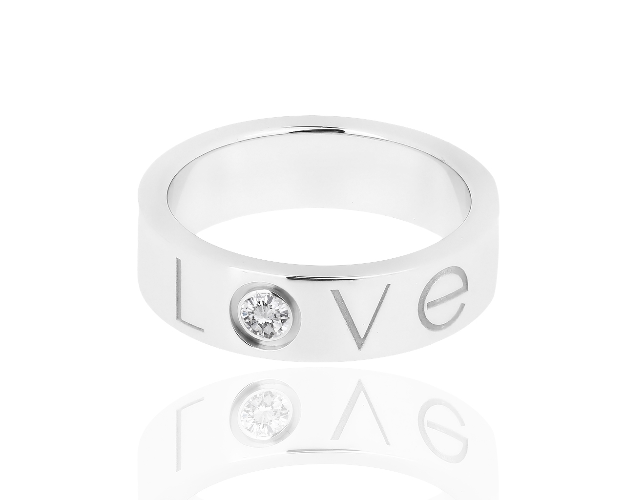 Золотое кольцо с бриллиантом 0.10ct Cartier Love 190119/6