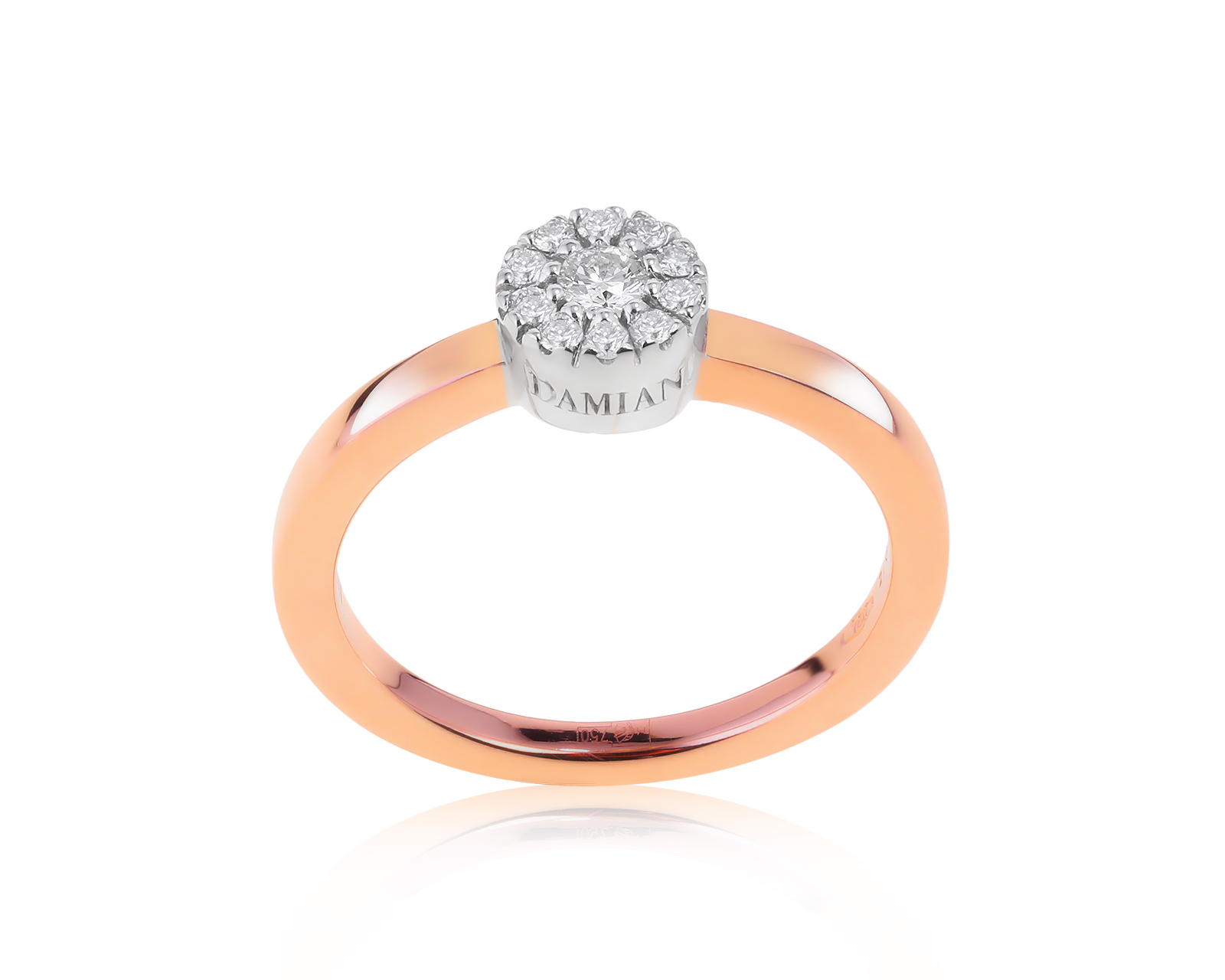 Оригинальное золотое кольцо с бриллиантами 0.17ct Damiani 260322/10 Оригинальное золотое кольцо с бриллиантами 0.17ct Damiani 260322/10