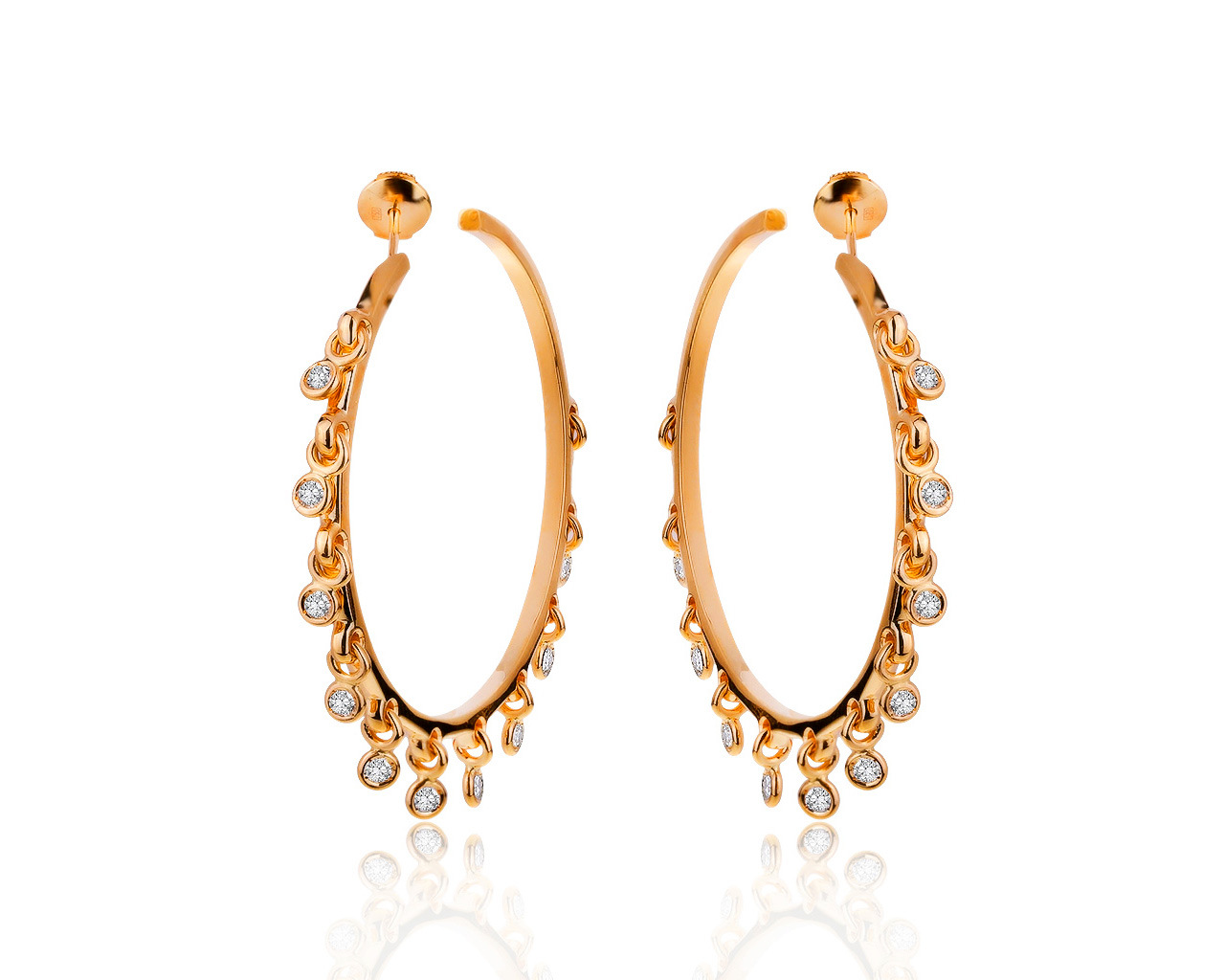 Оригинальные золотые серьги с бриллиантами 1.00ct Dior 250320/6