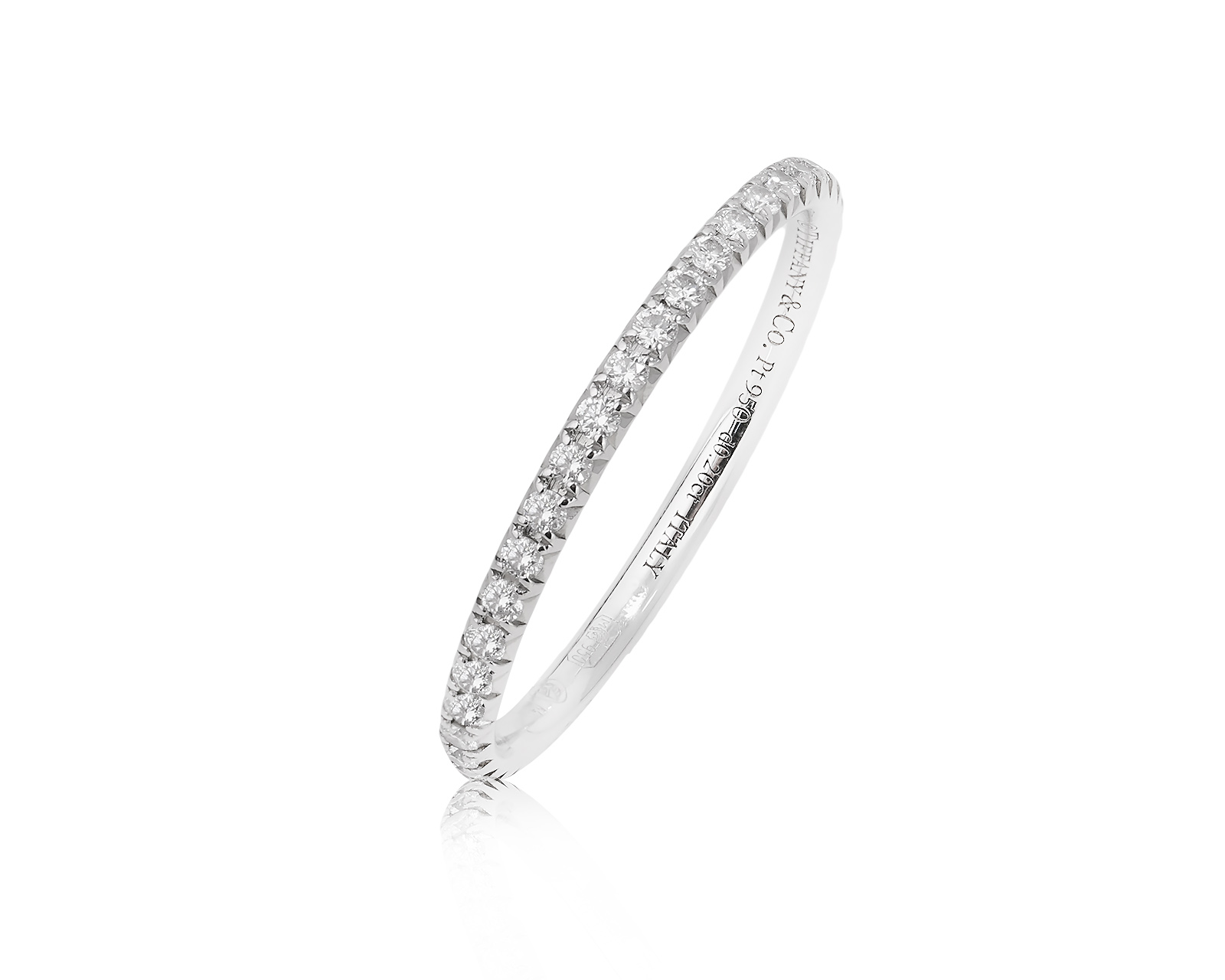 Оригинальное платиновое кольцо Tiffany&Co Metro Full Eternity 990227/1
