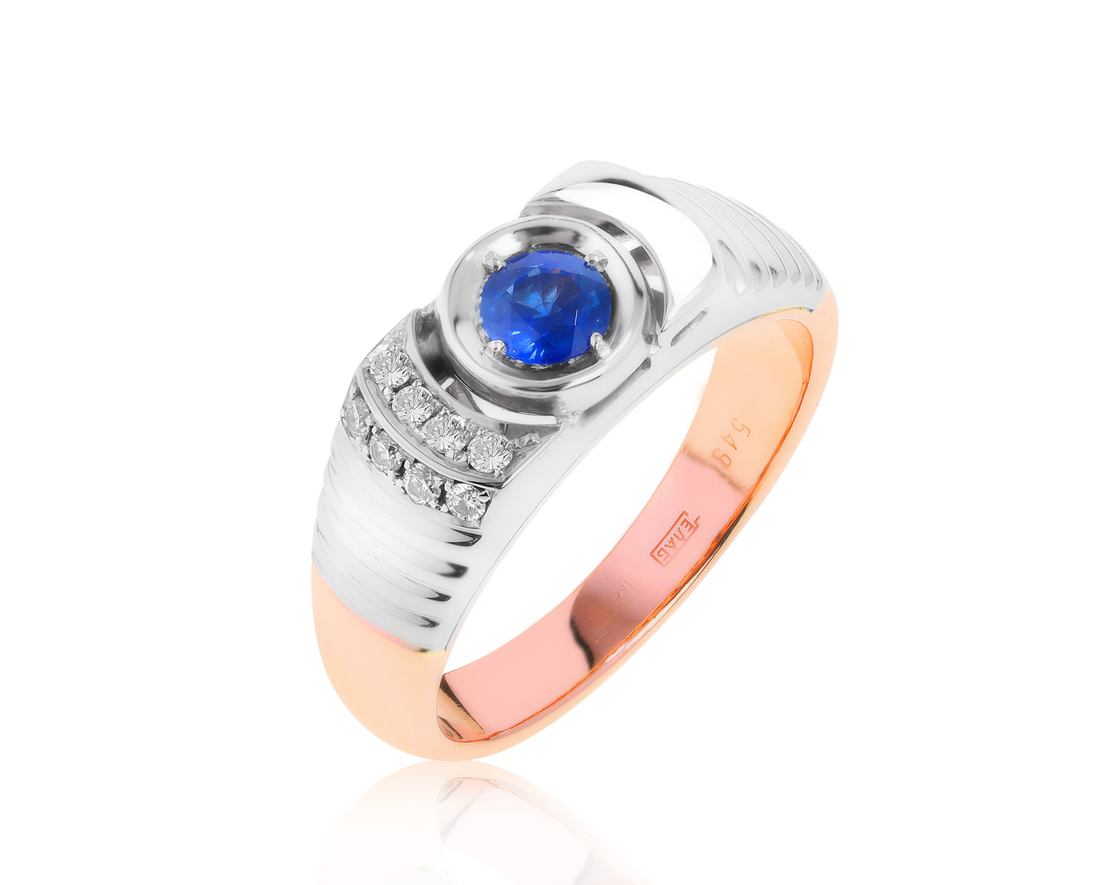 Достойное золотое кольцо с сапфиром 0.55ct 290122/5