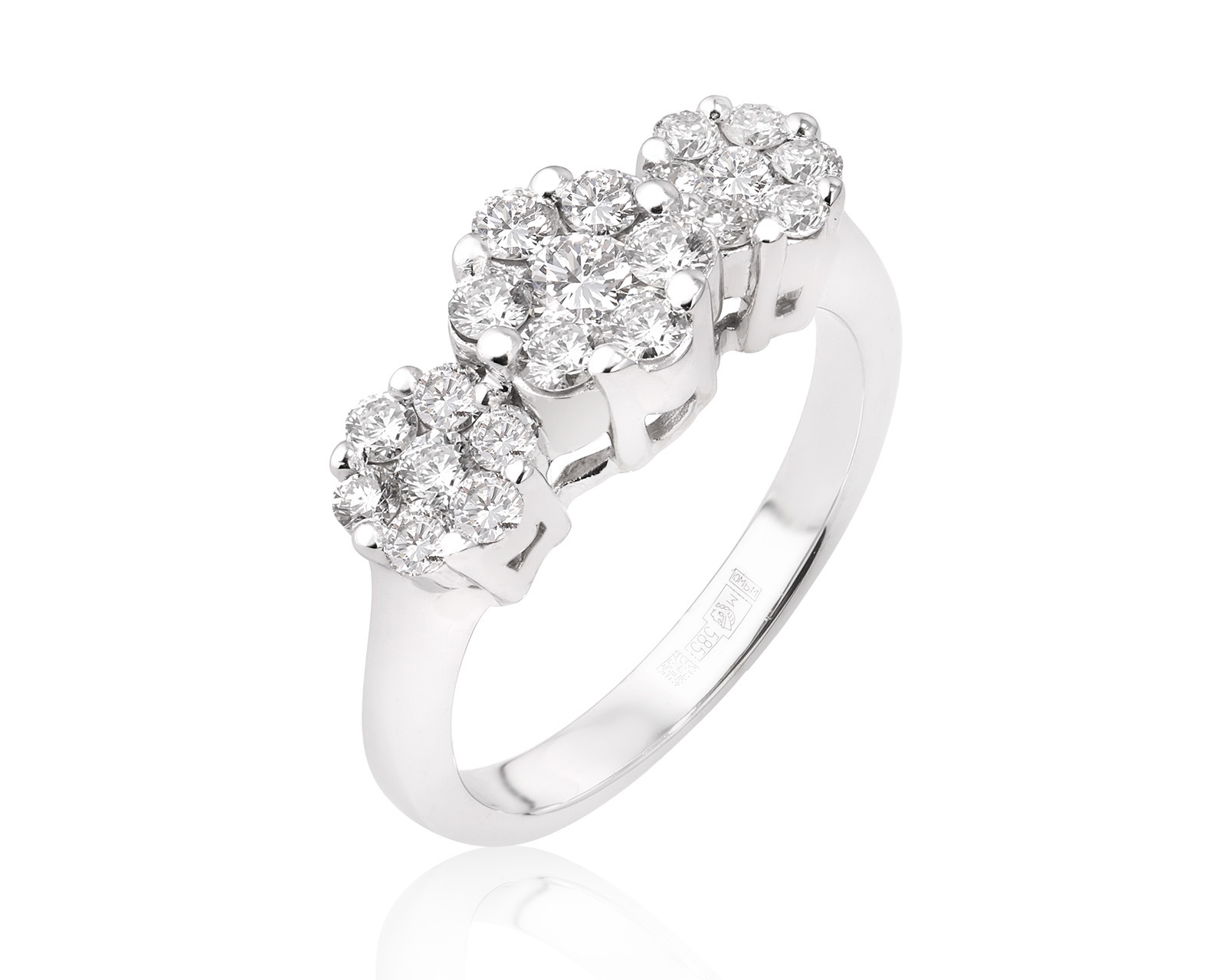 Золотое кольцо с бриллиантами 1.18ct 021024/13 Золотое кольцо с бриллиантами 1.18ct 021024/13