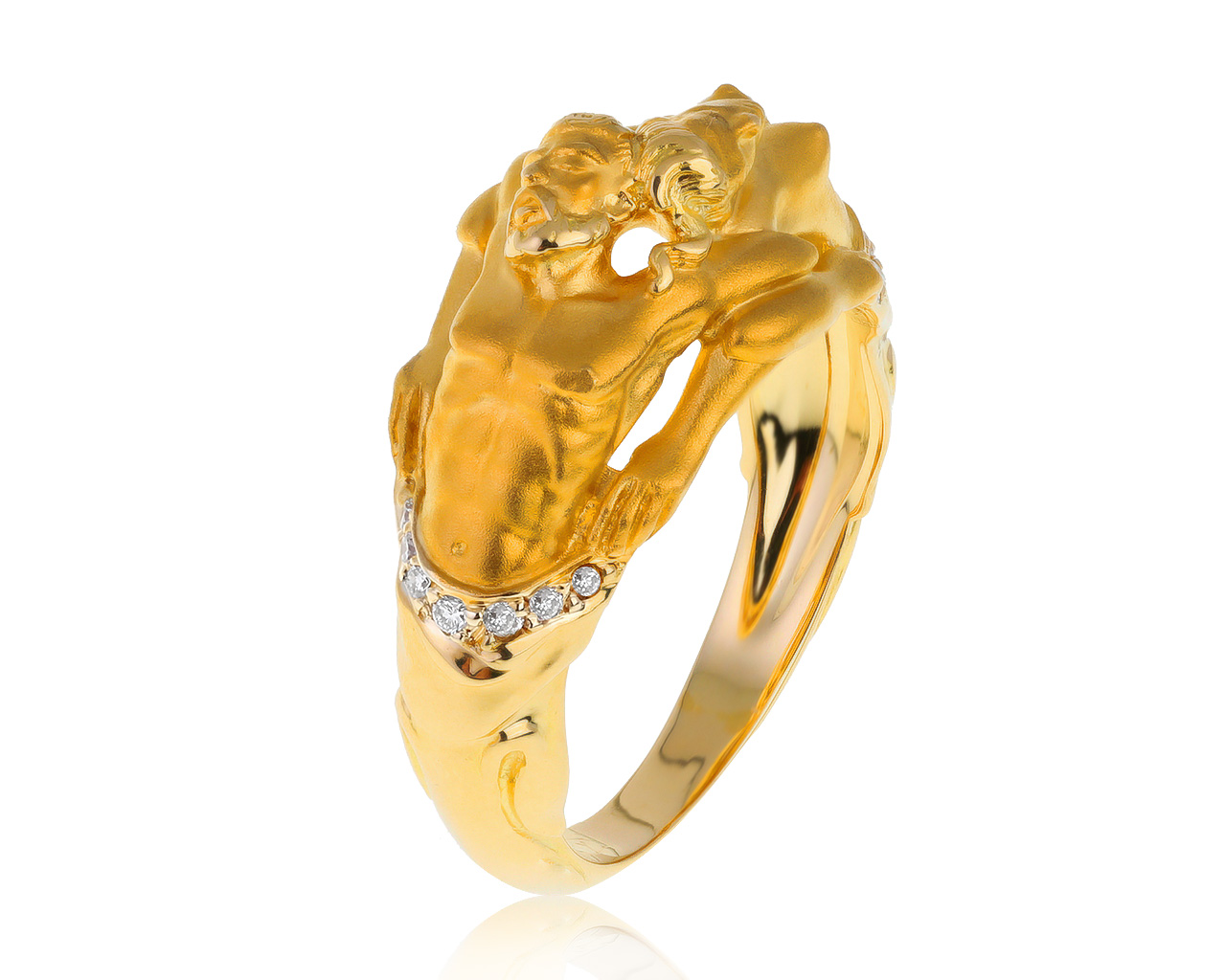 Оригинальное золотое кольцо с бриллиантами 0.08ct Carrera y Carrera Manuel Carrera