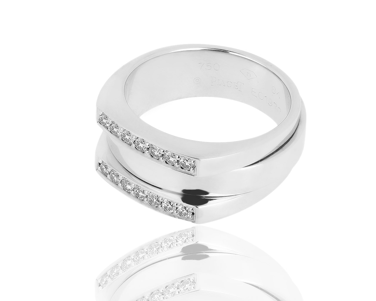 Оригинальное золотое кольцо с бриллиантами 0.35ct Piaget