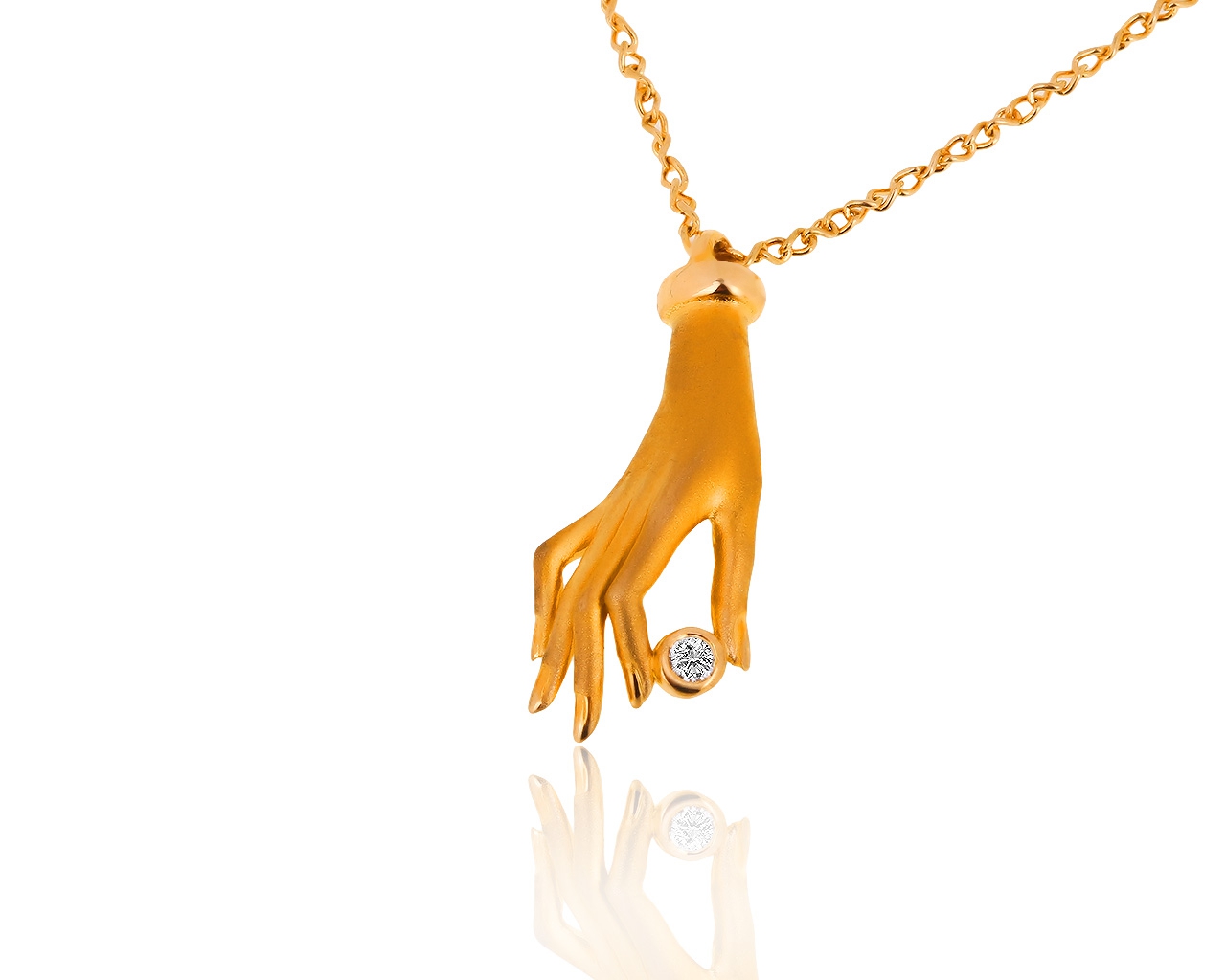 Золотой кулон с бриллиантом Carrera y Carrera Privada de Manuel 281118/1