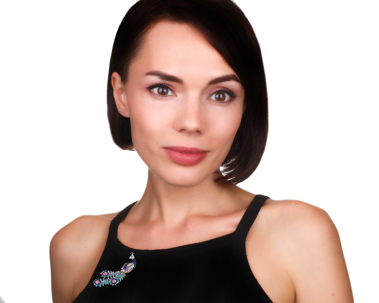 Волшебная золотая брошь с изумрудами 0.45ct