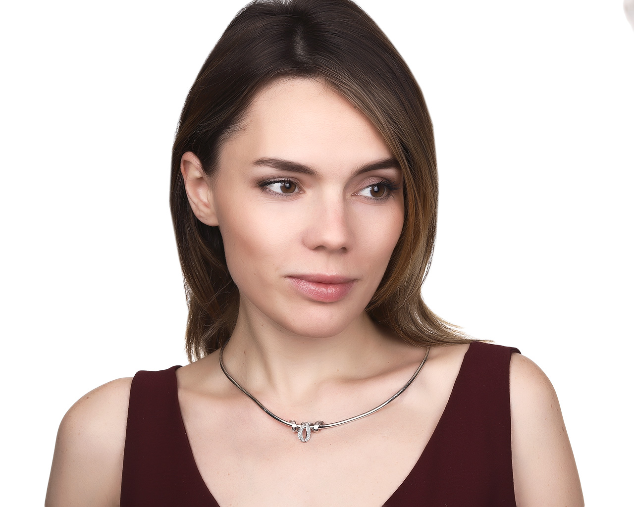 Престижное золотое колье с бриллиантами 0.58ct