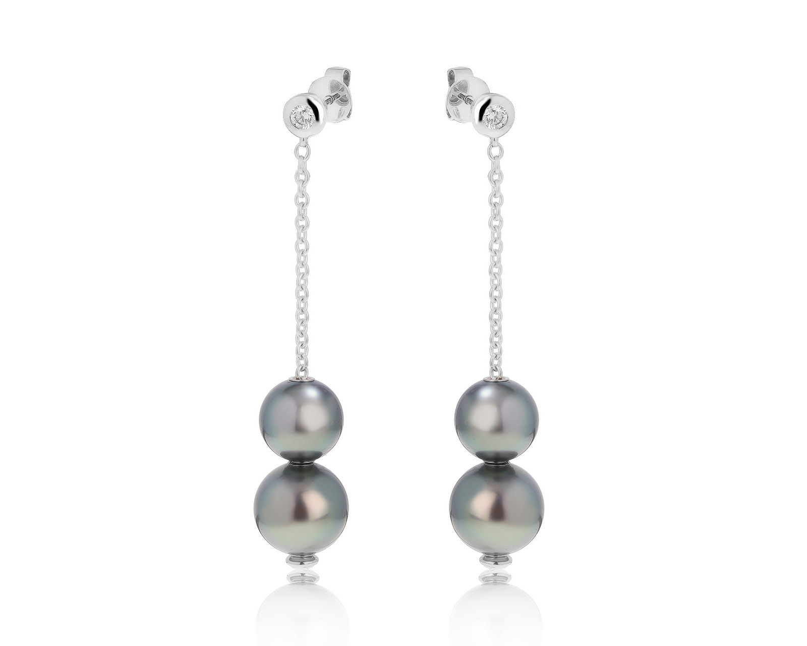 Оригинальные золотые серьги с жемчугом 8.90-10 мм Mikimoto