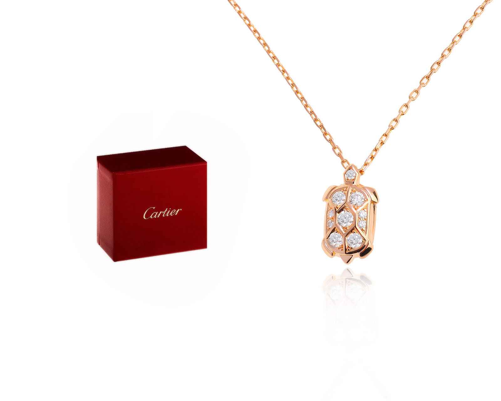 Оригинальное золотое колье с бриллиантами 0.30ct Cartier