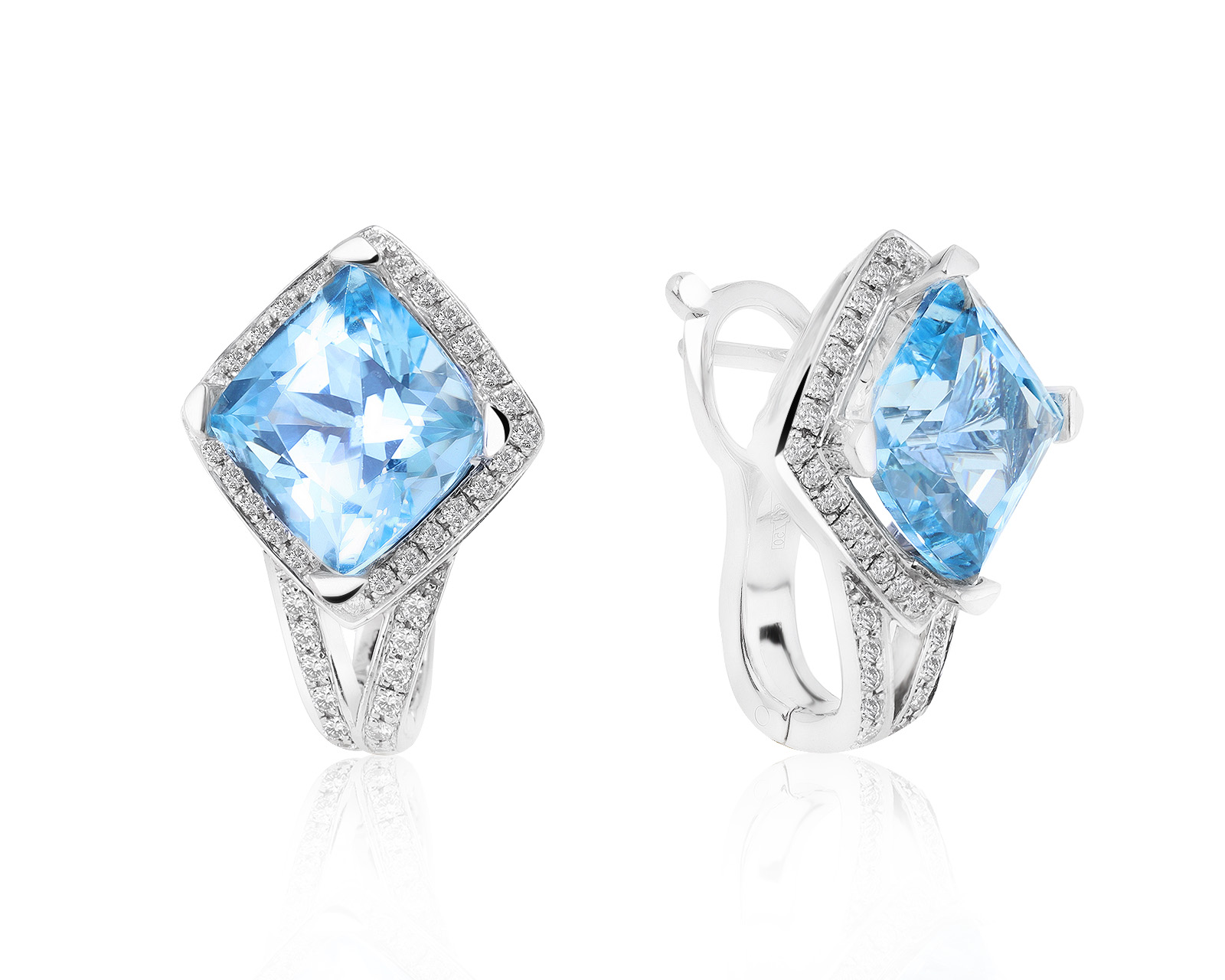 Оригинальные золотые серьги с топазами 7.41ct Mauboussin Fou De Toi 101021/2