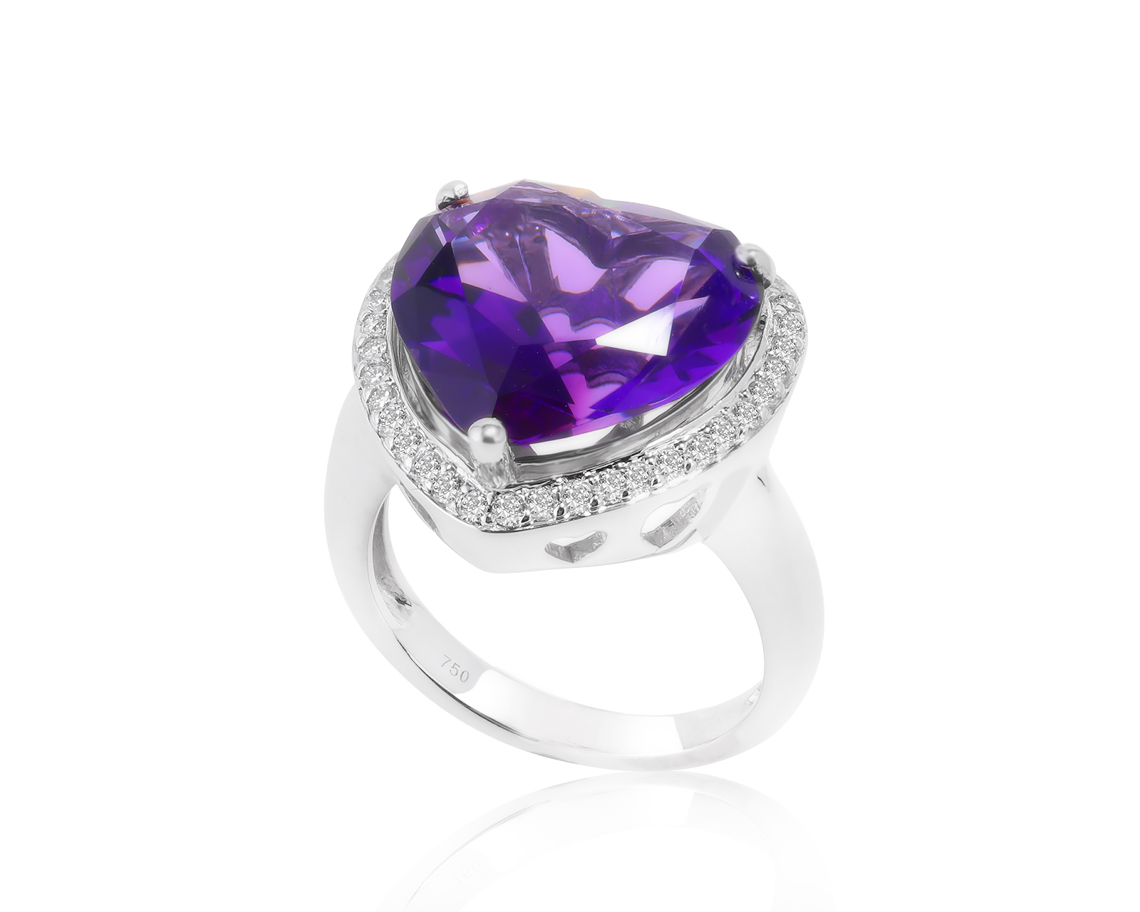 Праздничное золотое кольцо с аметистом 6.61ct 060622/7