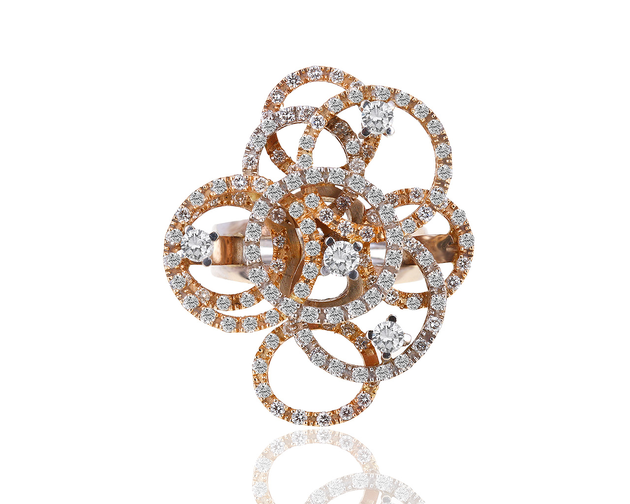 Изысканное золотое кольцо с бриллиантами 2.26ct 120219/1