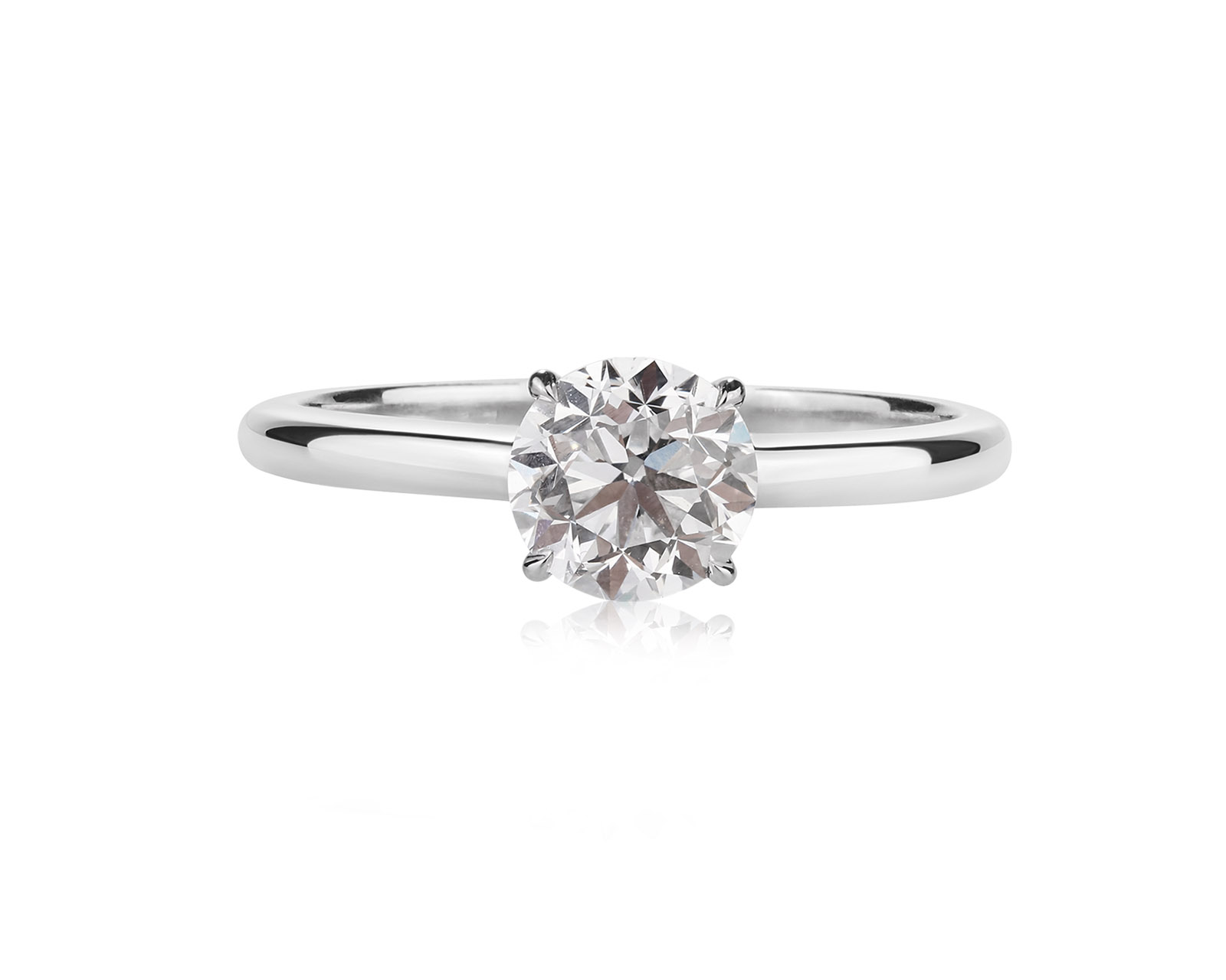 Платиновое кольцо с бриллиантом 1.00ct